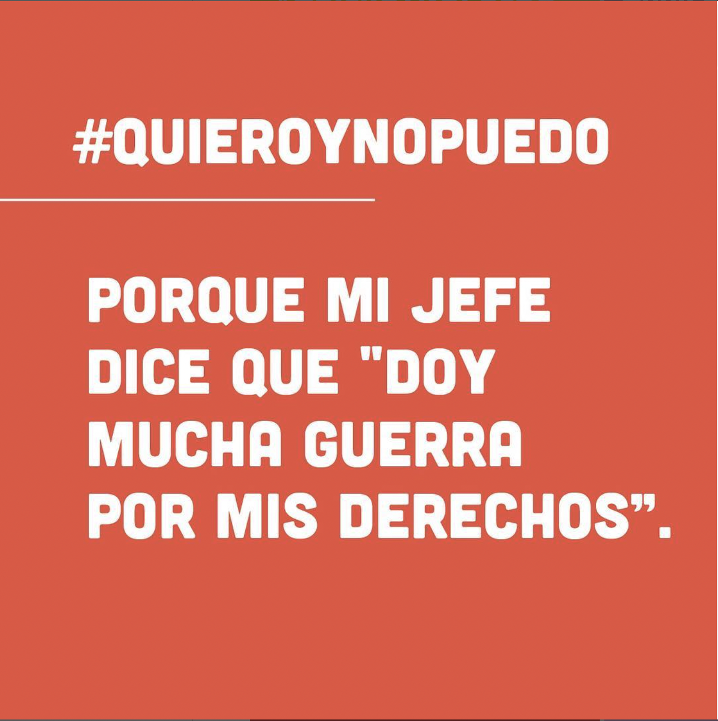 Testimonios de la campaña Quiero y no puedo 1