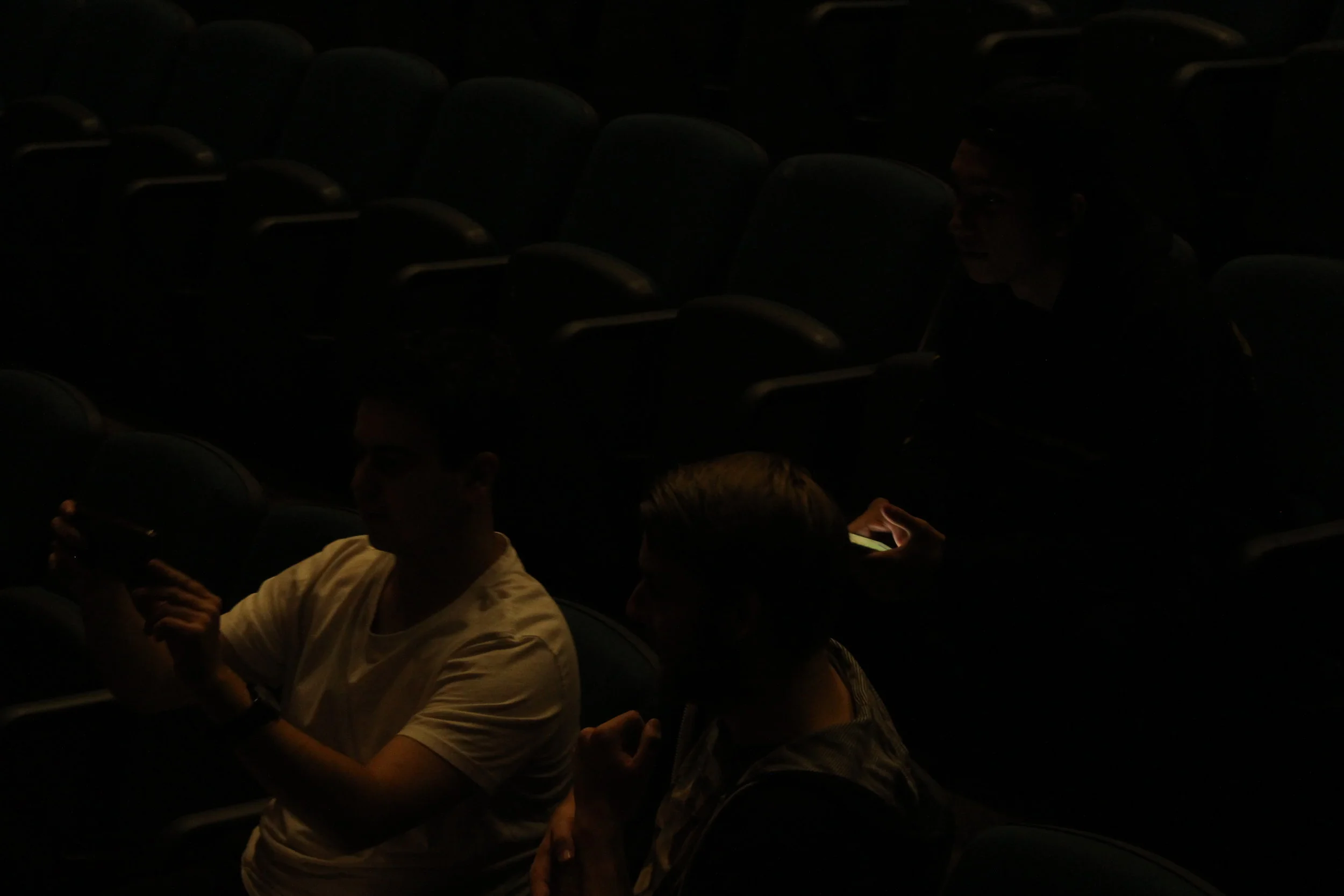  Jake De Agrela, Keenan Bailey and James Mooney pose for a selfie early in production     