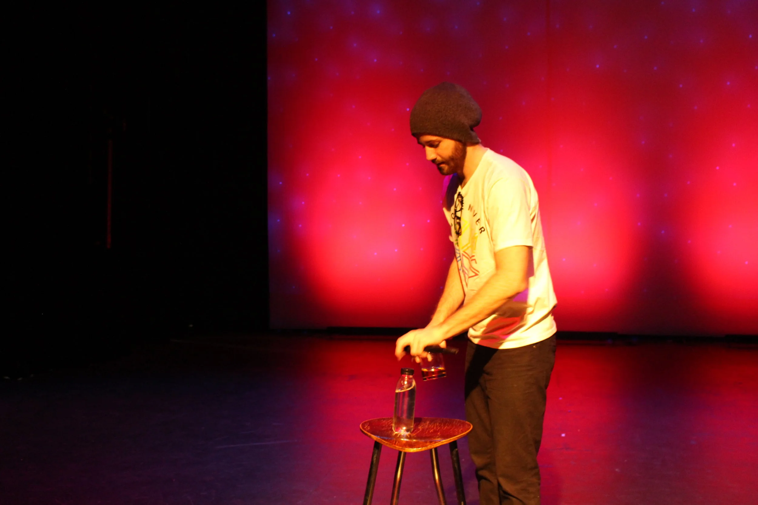  Zeke Morgan-Hind (Co-director) prepares the stool for a shot 