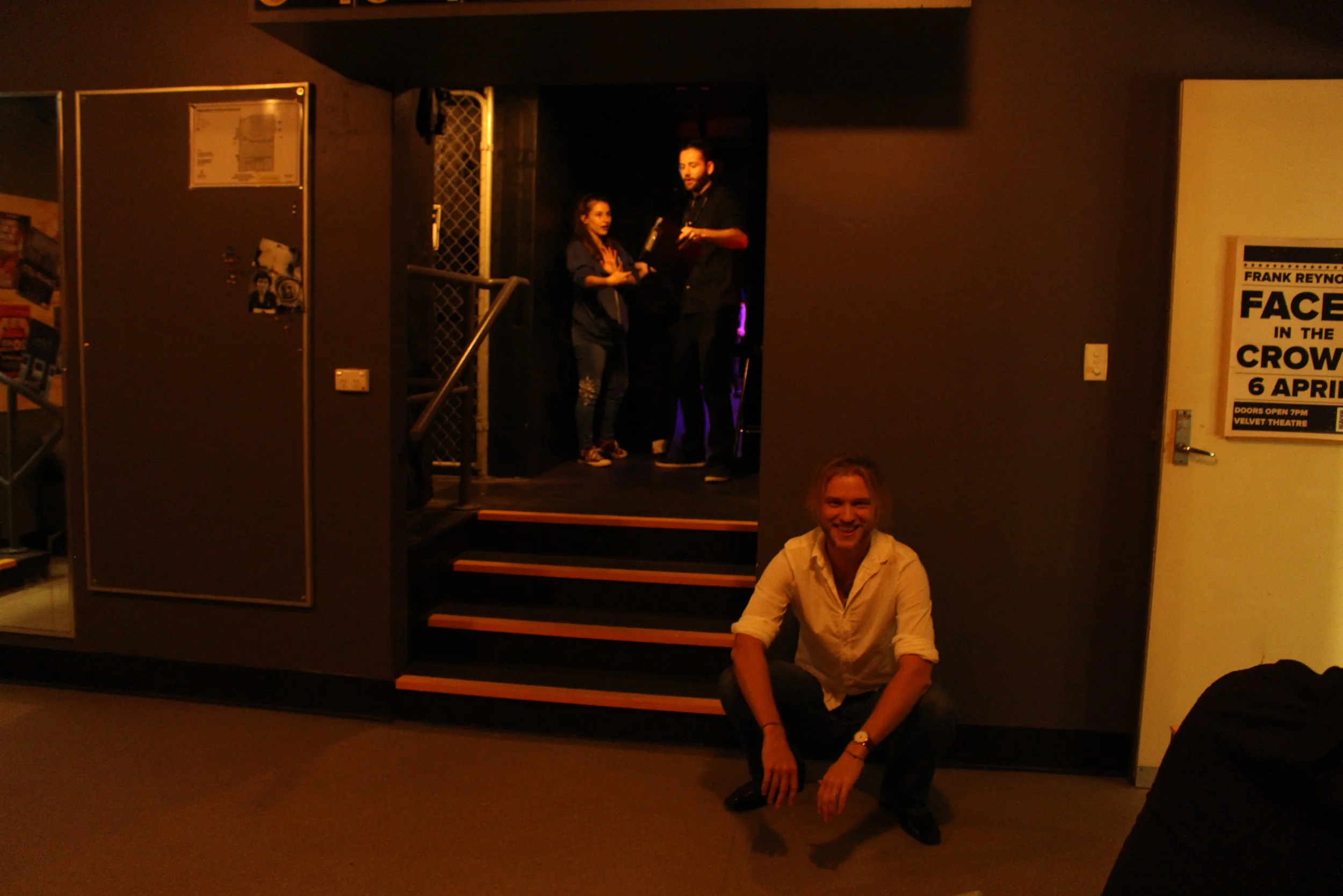  James Norton takes a small break between setups     