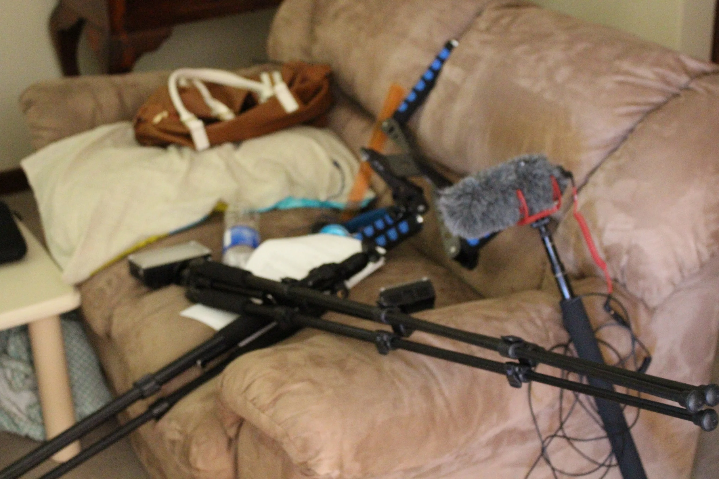  Behind the Scenes: Equipment taking a break on the couch 