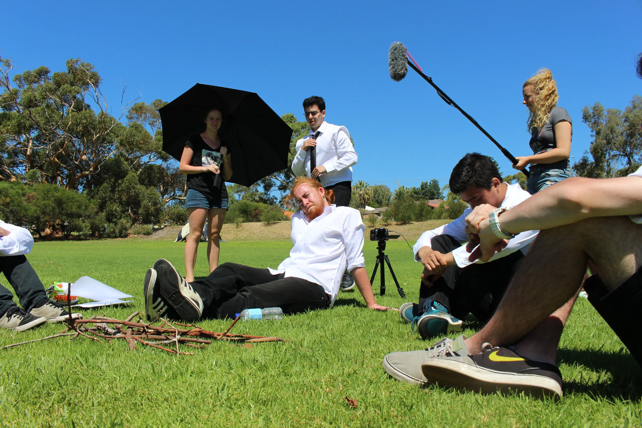  Behind the Scenes: Cast and Crew for EVASION are having a field day 