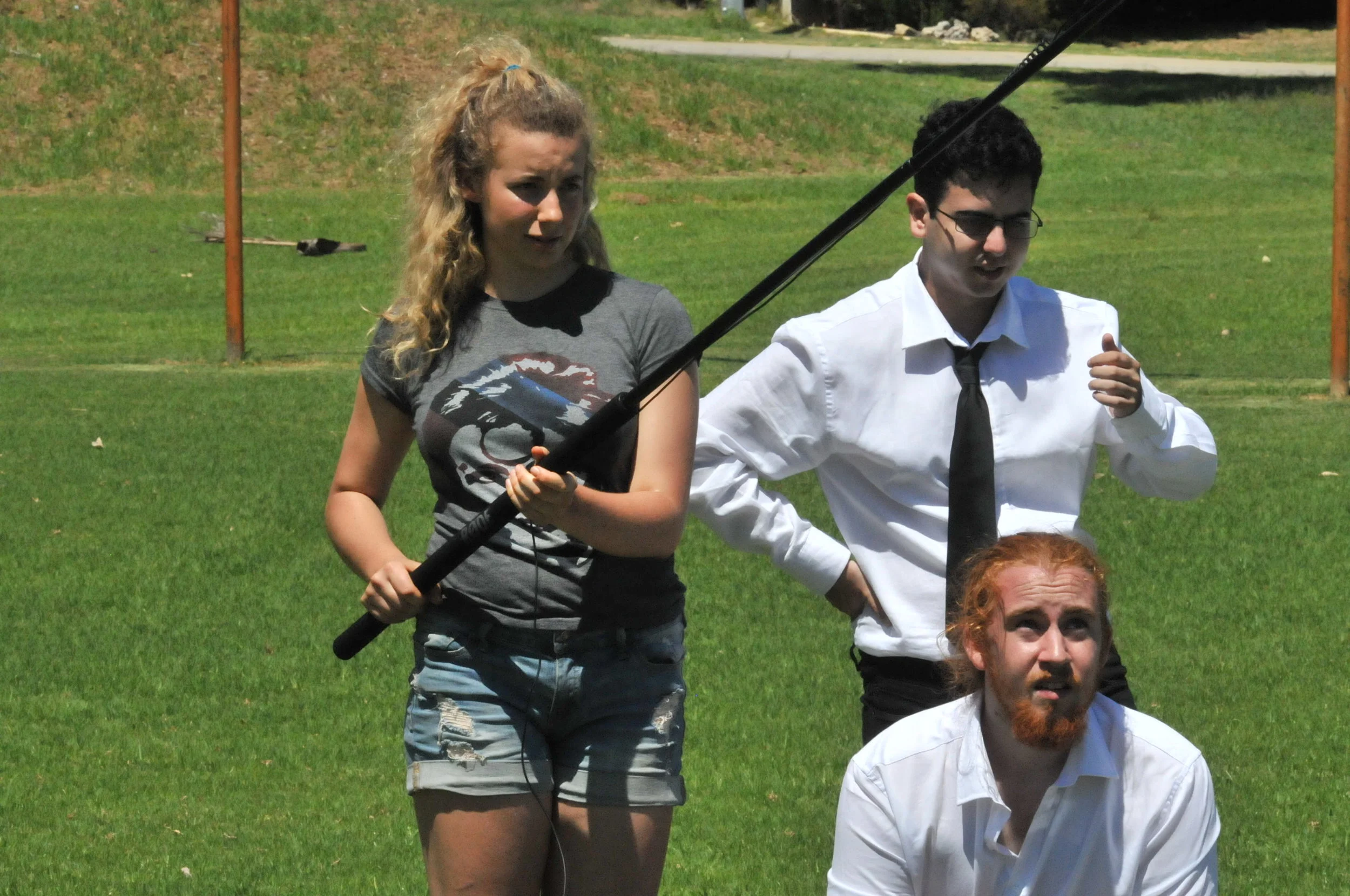 Behind the Scenes: Allie Helseman takes a break from acting to help behind the camera 