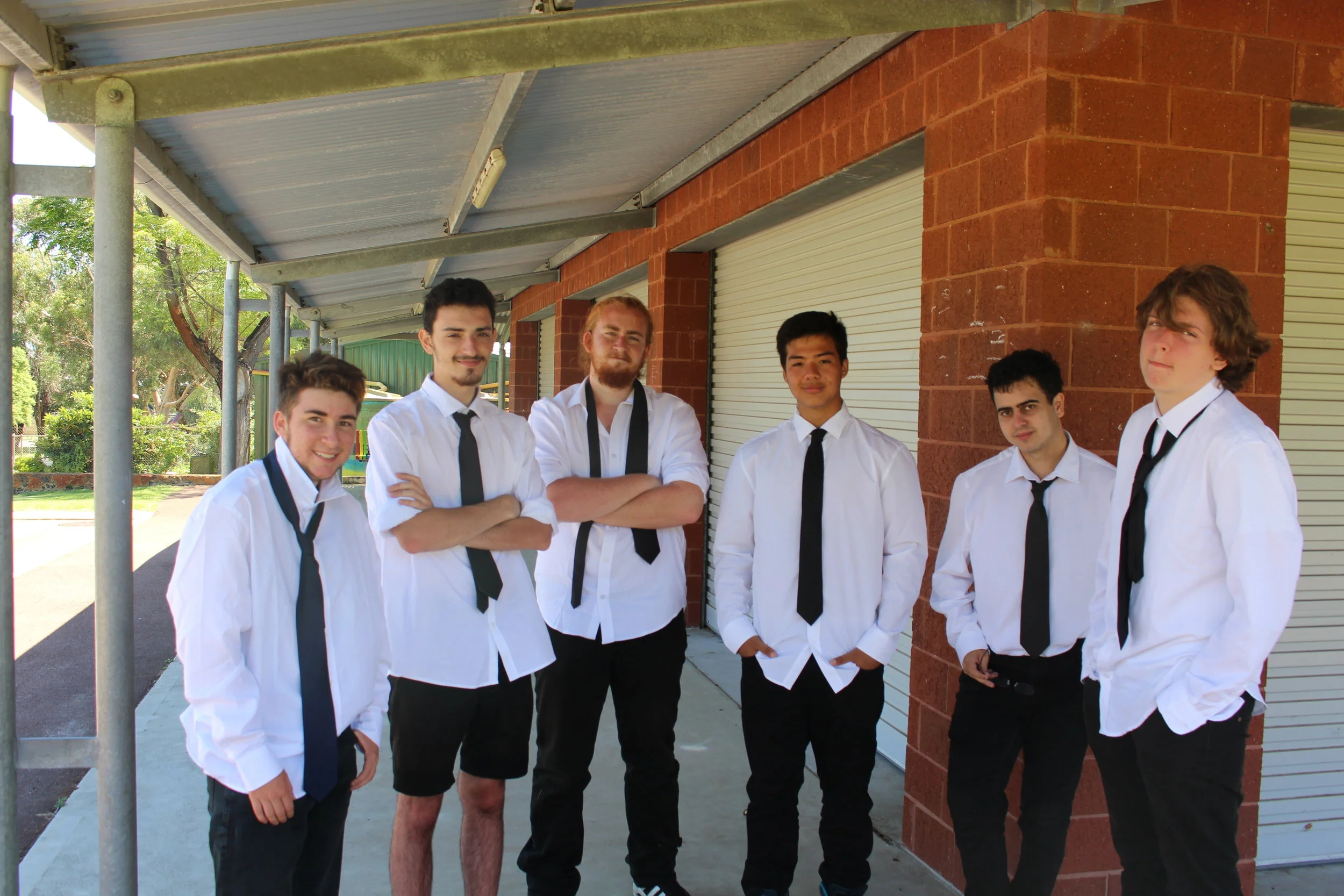  Production Photo of the six boys: (Left to Right) Charlie Young, Kristian D'annunzio, Kaleb Guard, Trent Foo, Jake De Agrela and Liam Pini 