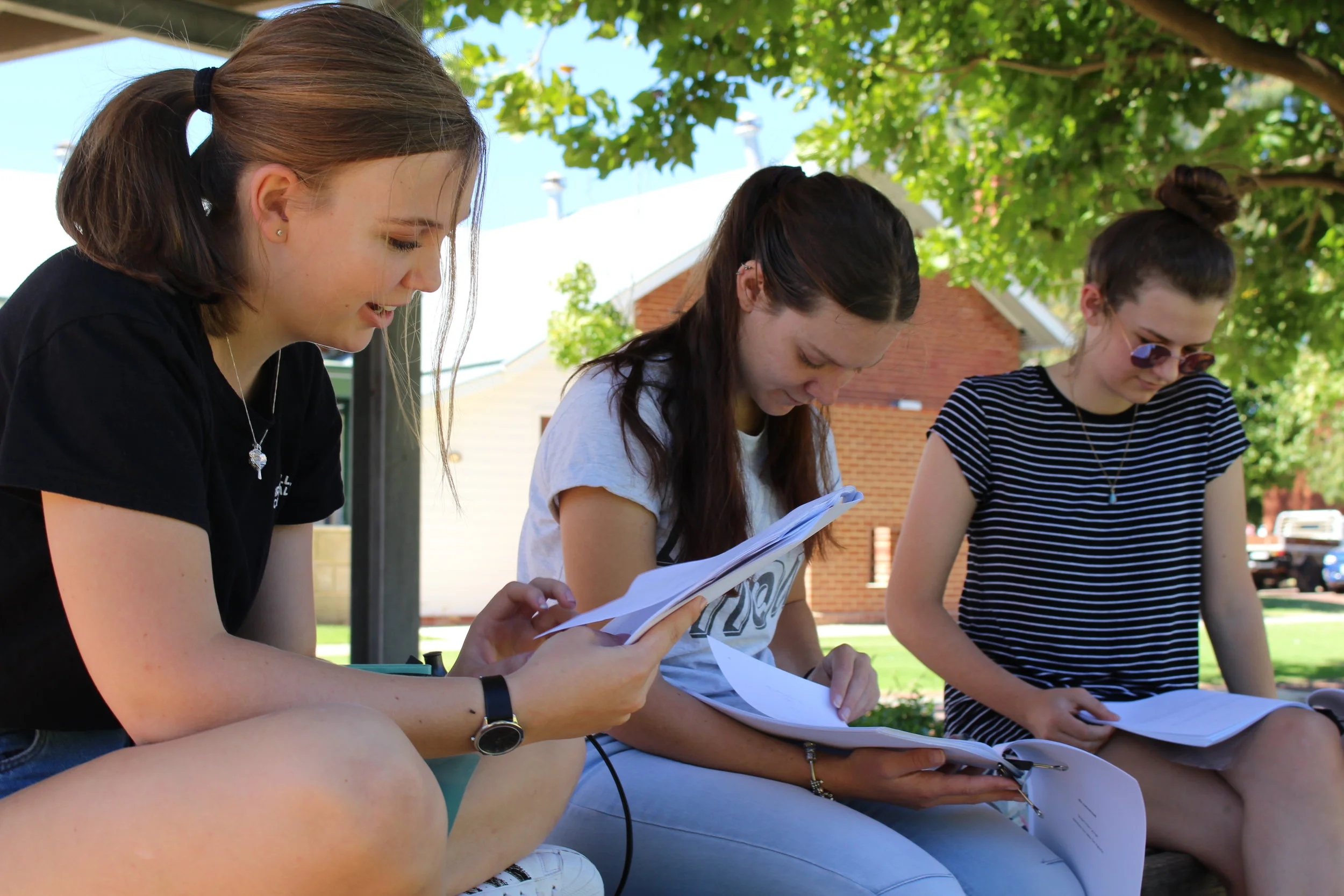  Some of the upcoming cast and crew read through the script together (in a different camera angle) 