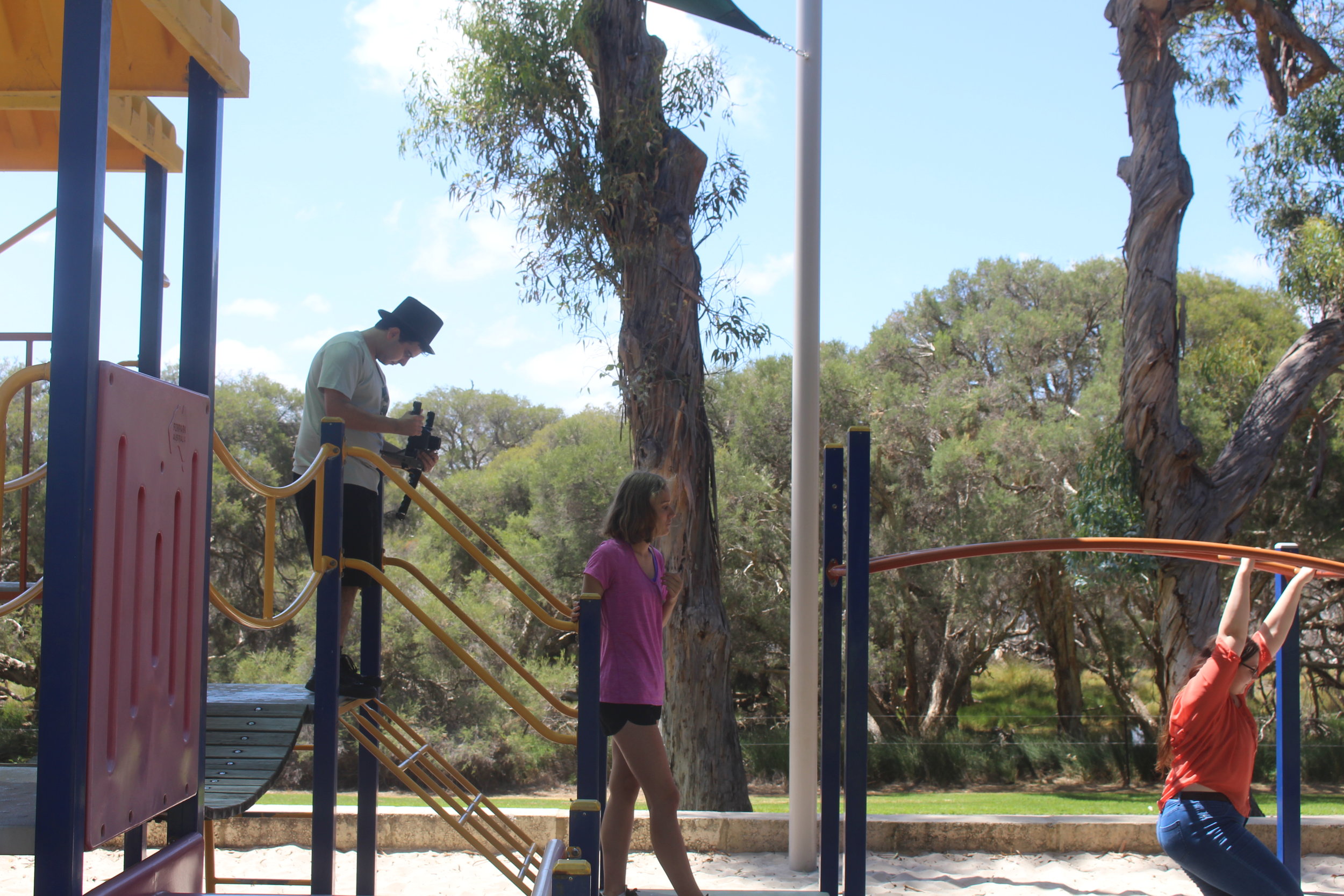  dis connected Production Day 5 - Mikaela Innes (Kirsten) enjoys her swinging 