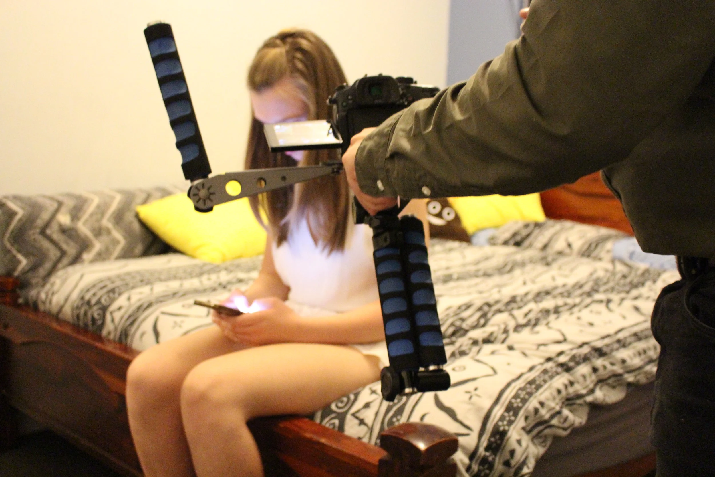  dis connected Production Day 4 - Monique Brocklehurst (Alice) acts a scene on camera 