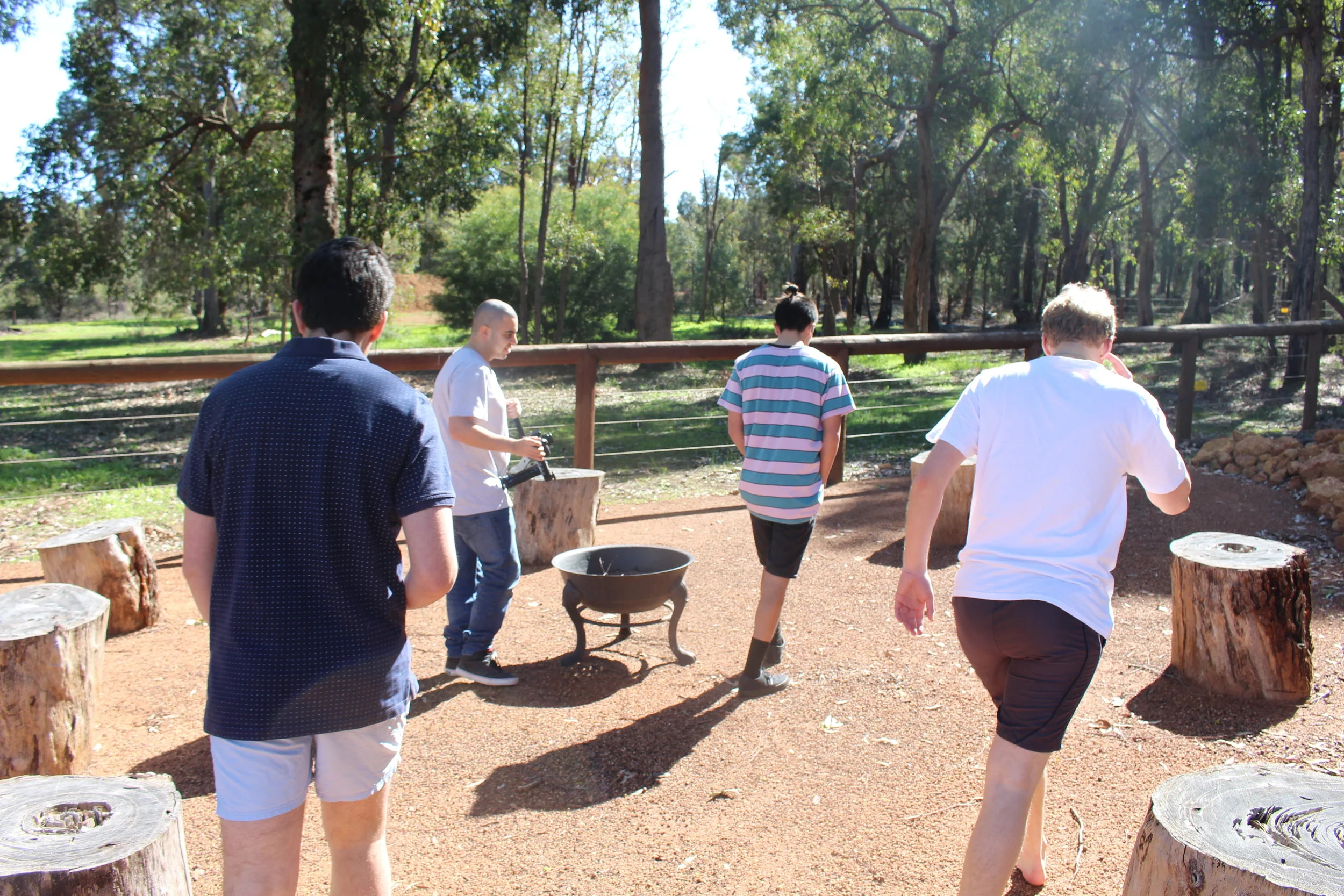  dis connected Production Day 10 - Jake De Agrela, Zachary Cave, Steven Ozanne and James Mooney trek their way to the shooting spot. 
