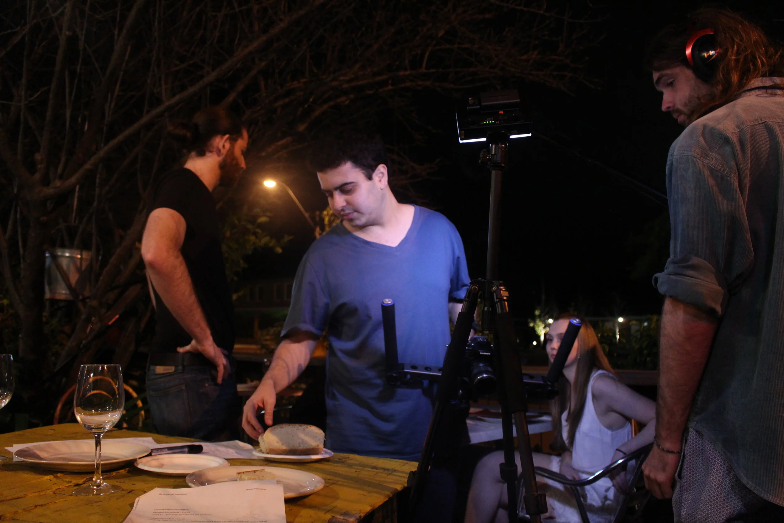  dis connected Production Day 9 - Jake De Agrela (Director) makes some final touches on the food. 