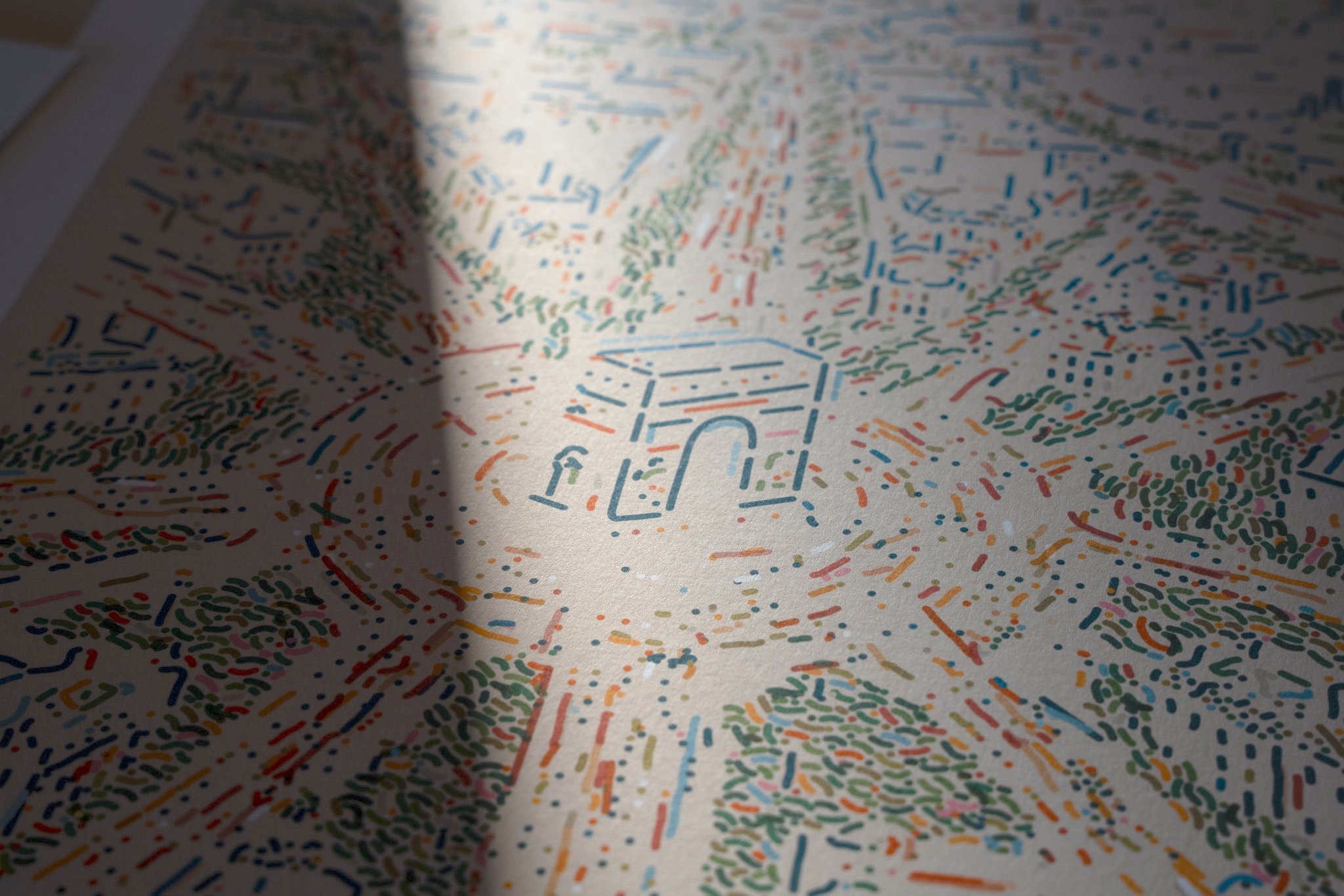 Detail of a Cities // Paris limited-edition print by Efdot, showing the Arc de Triomphe composition on Hahnemühle Photo Rag paper.