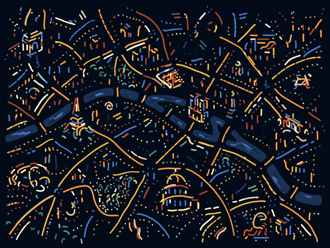 Flowing Through Paris (Night)