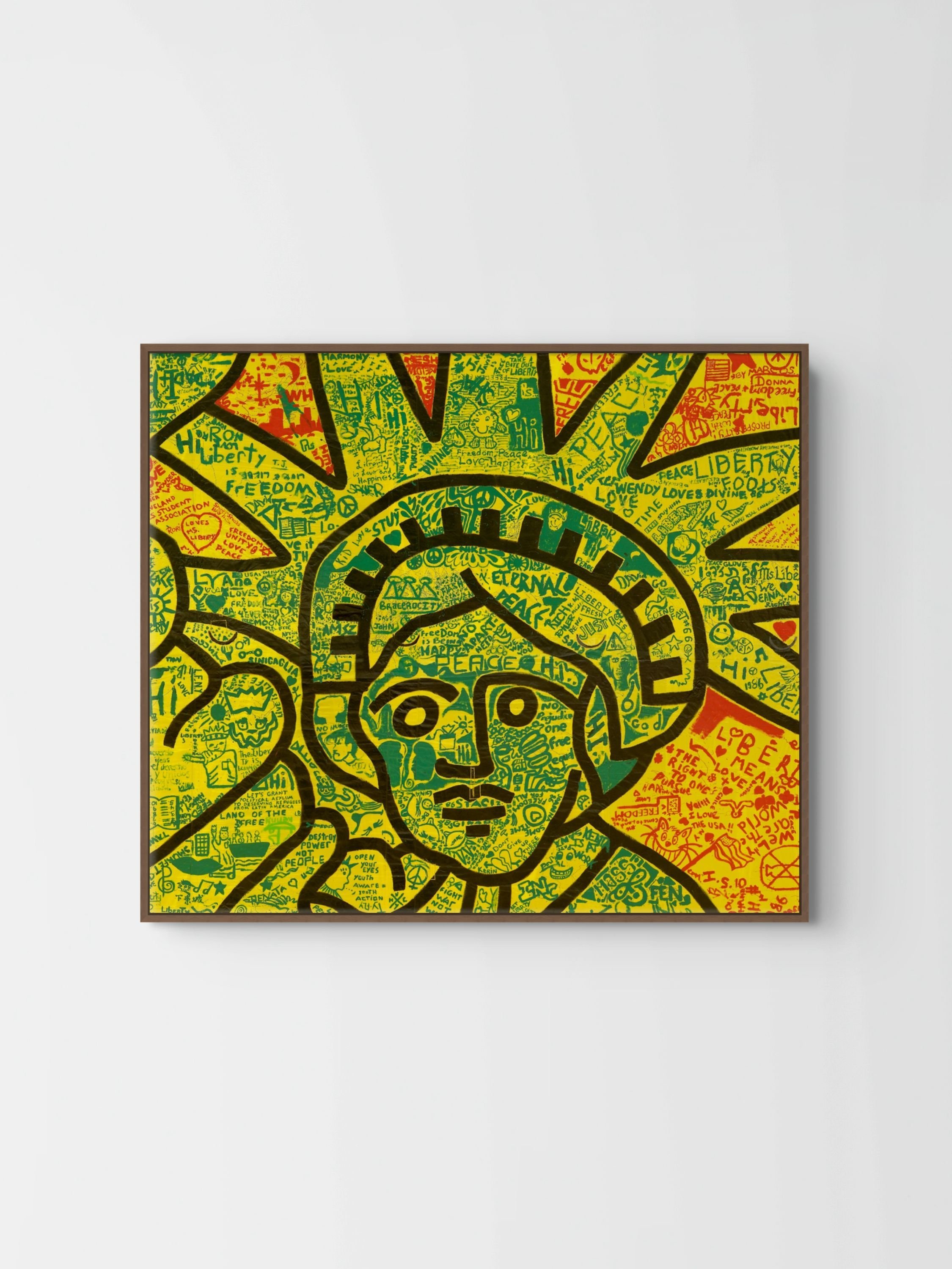 The Face of Liberty canvas from Keith Haring and CityKids' CityKids Speak on Liberty