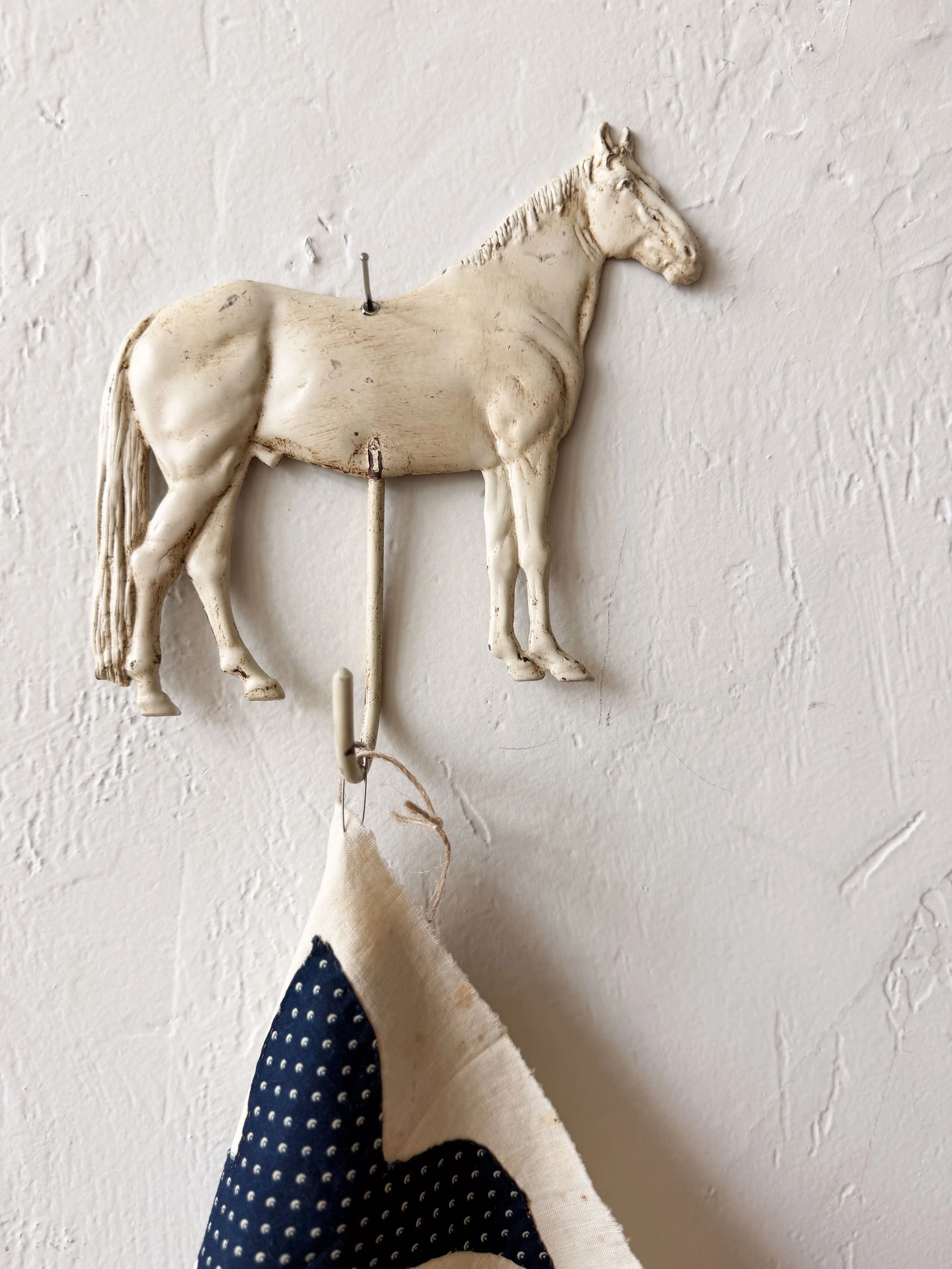 White Metal Horse Hook