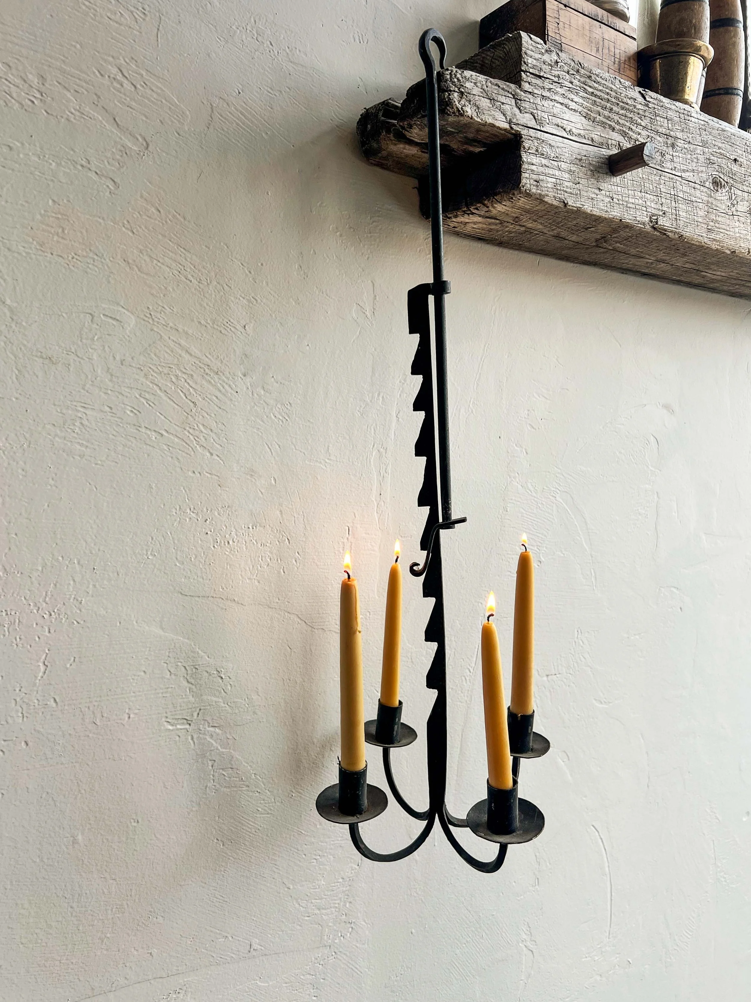 Hand Forged Hanging Trammel Candleholder