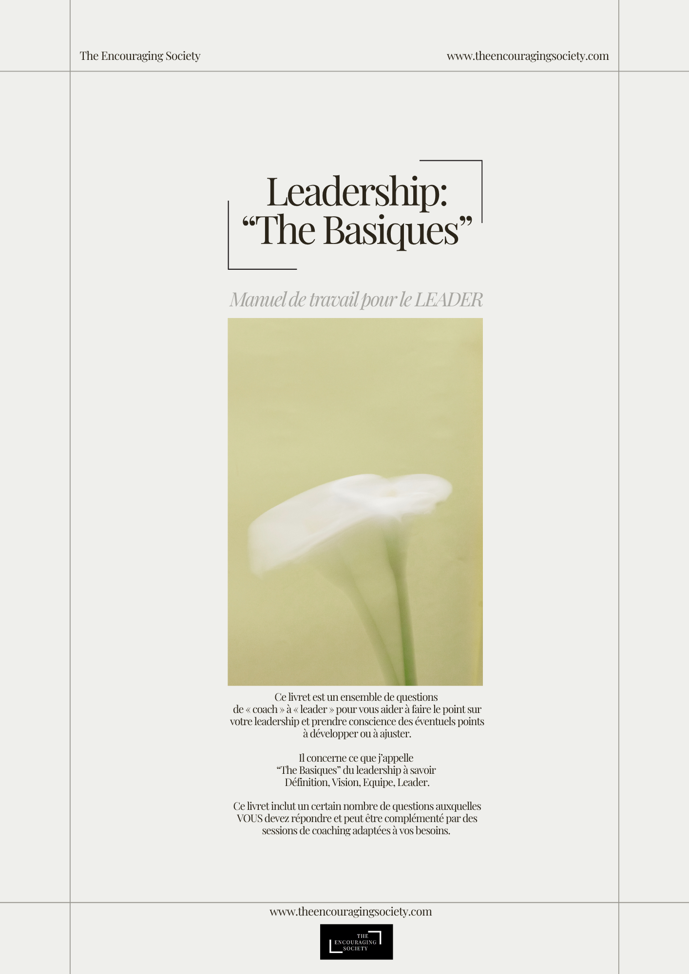 Leadership "The Basiques": manuel de travail pour leaders