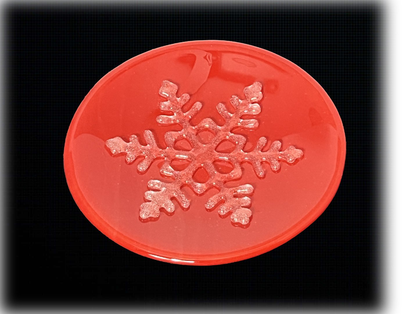 Fused Glass Snowflake Dish