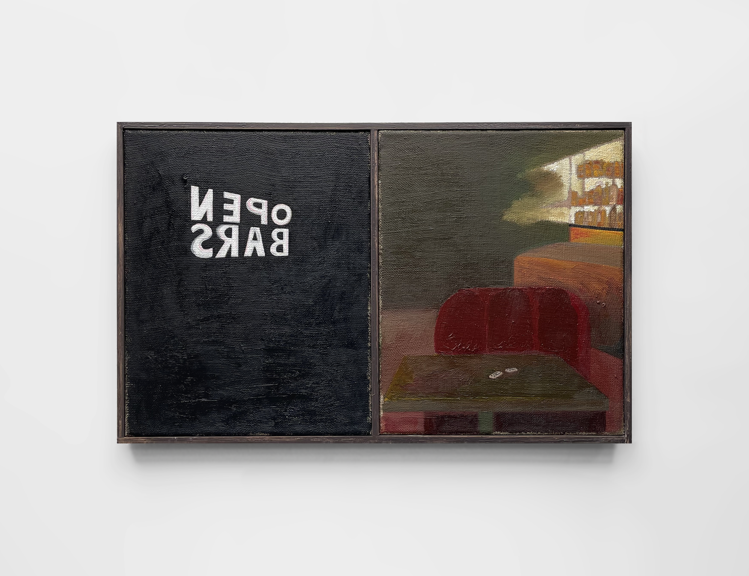 Doppelgänger (2026), 50 x 30 cm, oil on canvas.