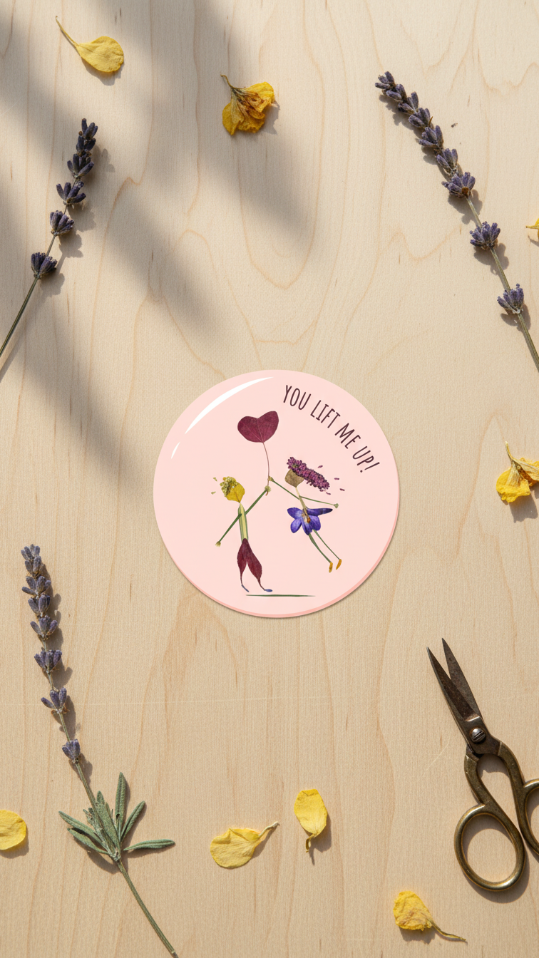 'You lift me up' Matte Vinyl Sticker