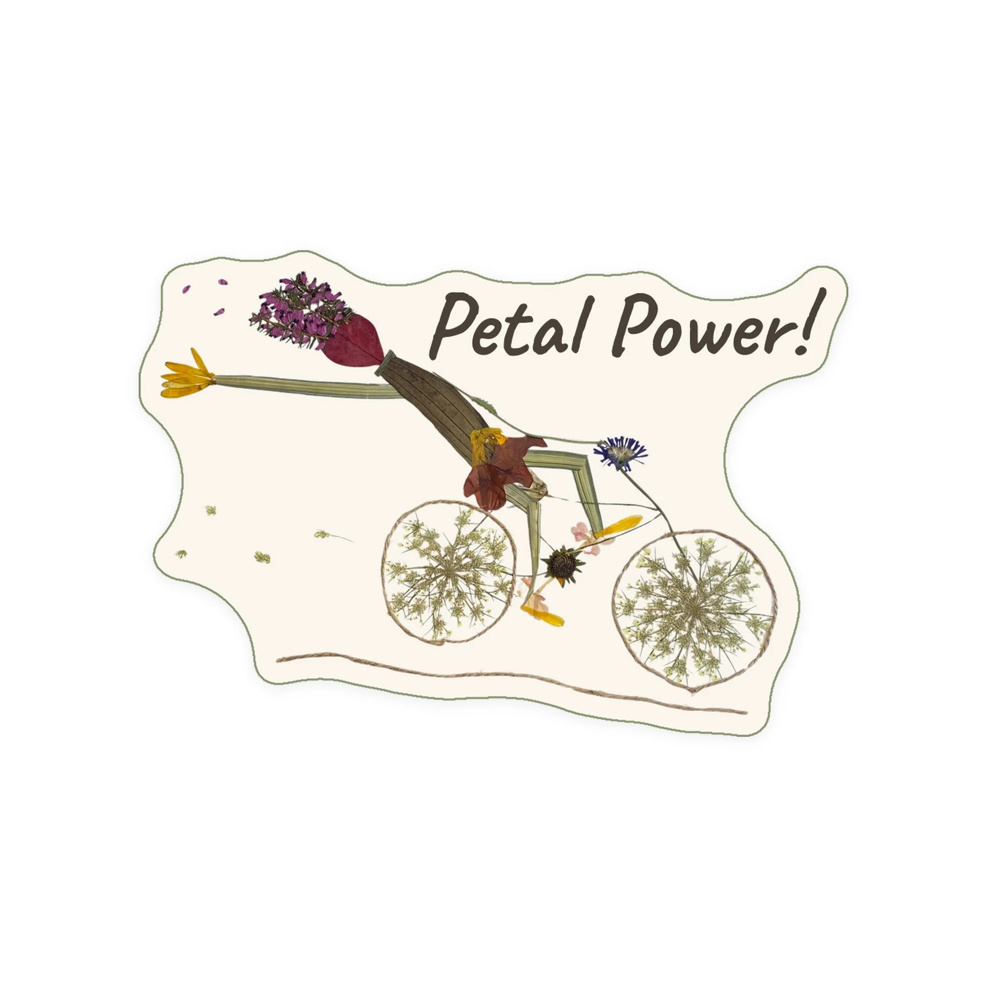 'Petal Power!' Bike Sticker