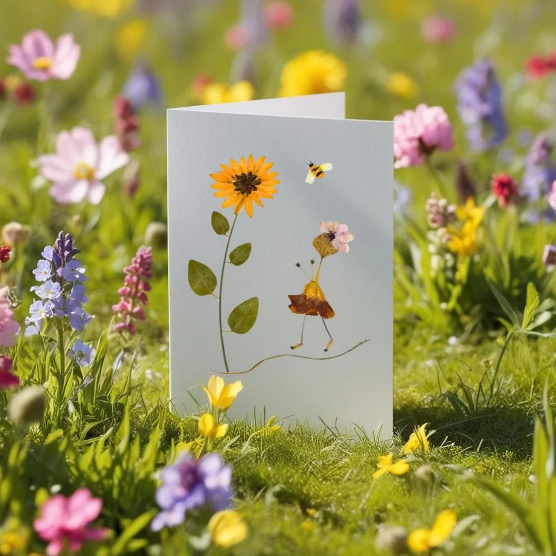 Happiness is: Seeing a bee on the flower you planted II