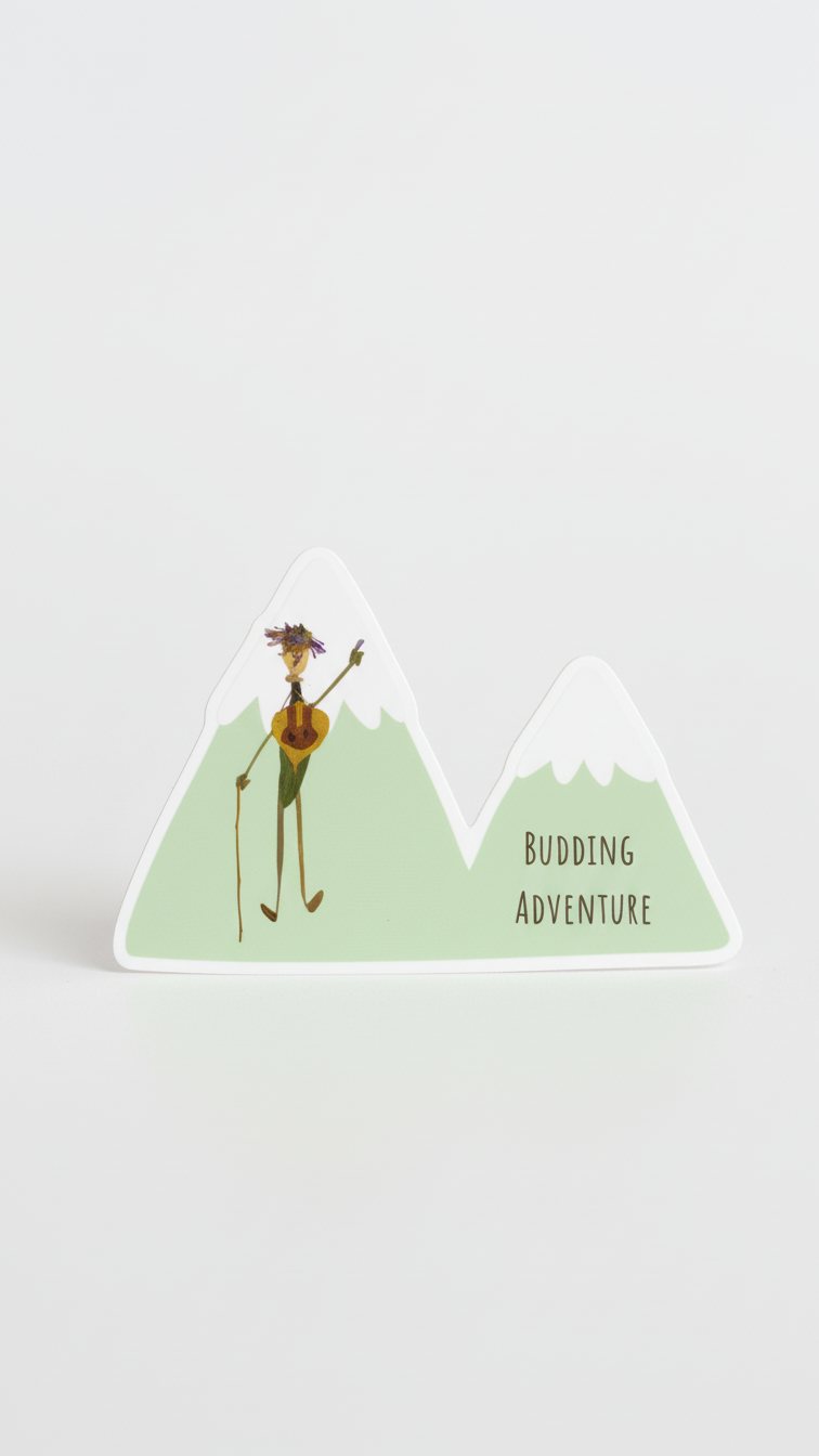 'Budding Adventure' Hiking Sticker
