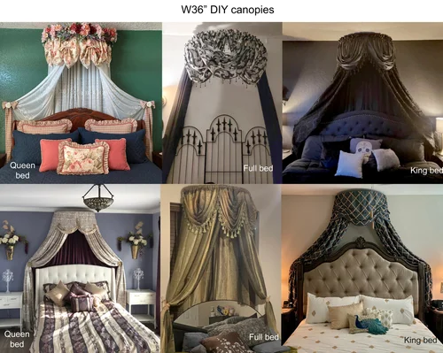 DIY canopy frame kit for rod pocket curtains. — JuliesDecor