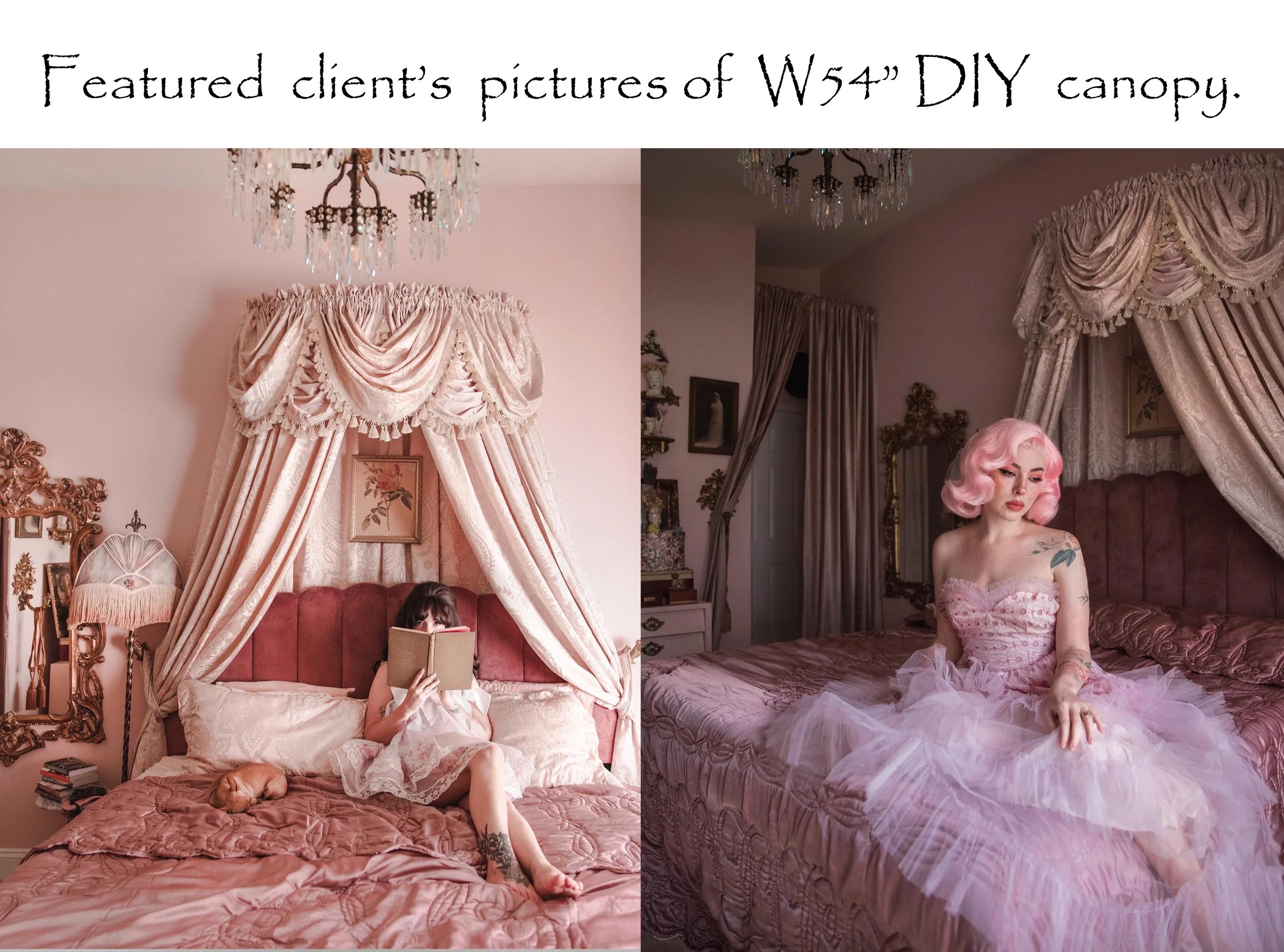 DIY canopy frame kit for rod pocket curtains. — JuliesDecor