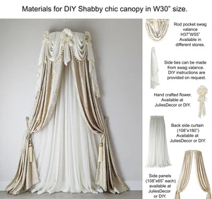 DIY canopy frame kit for rod pocket curtains. — JuliesDecor