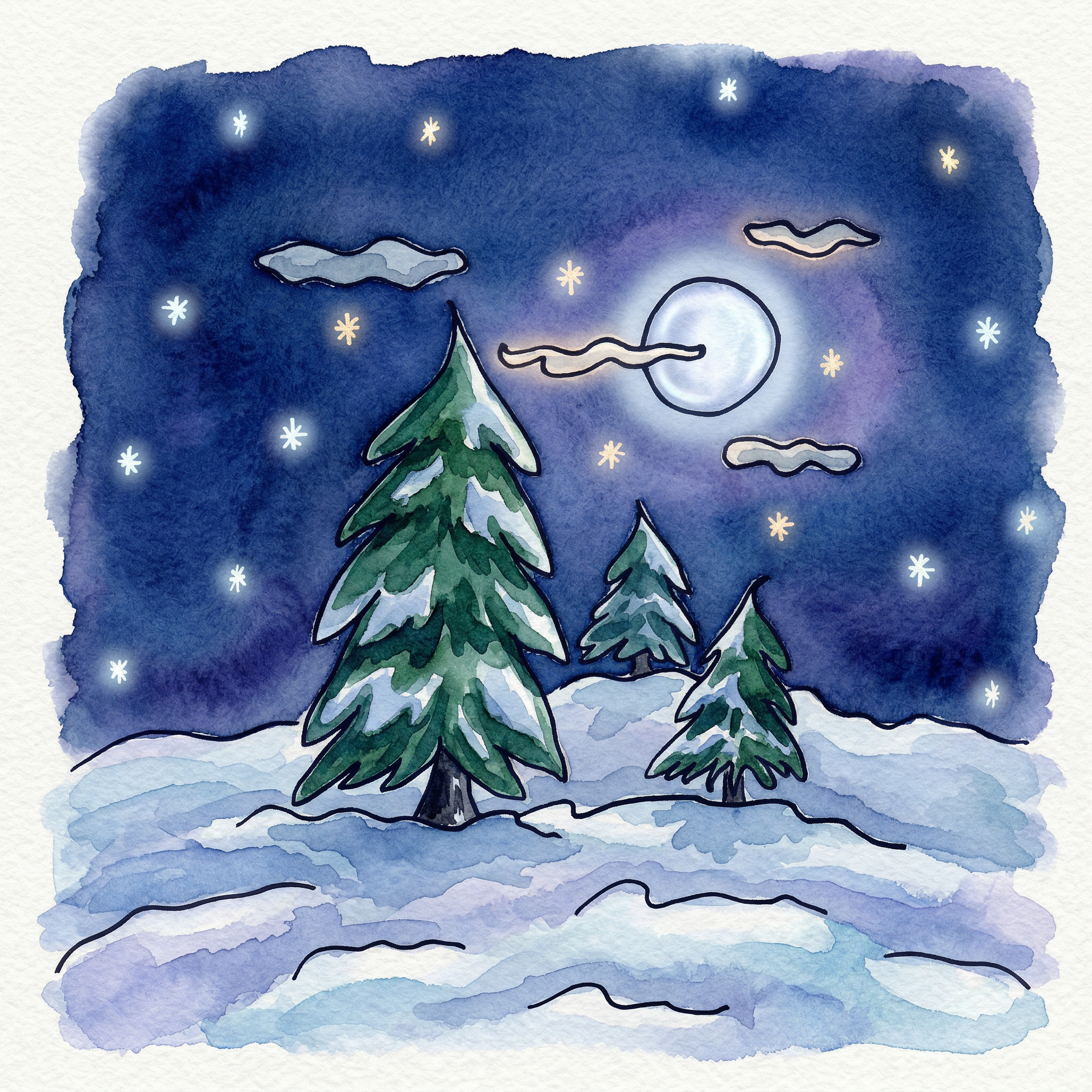 Winter Night Pattern