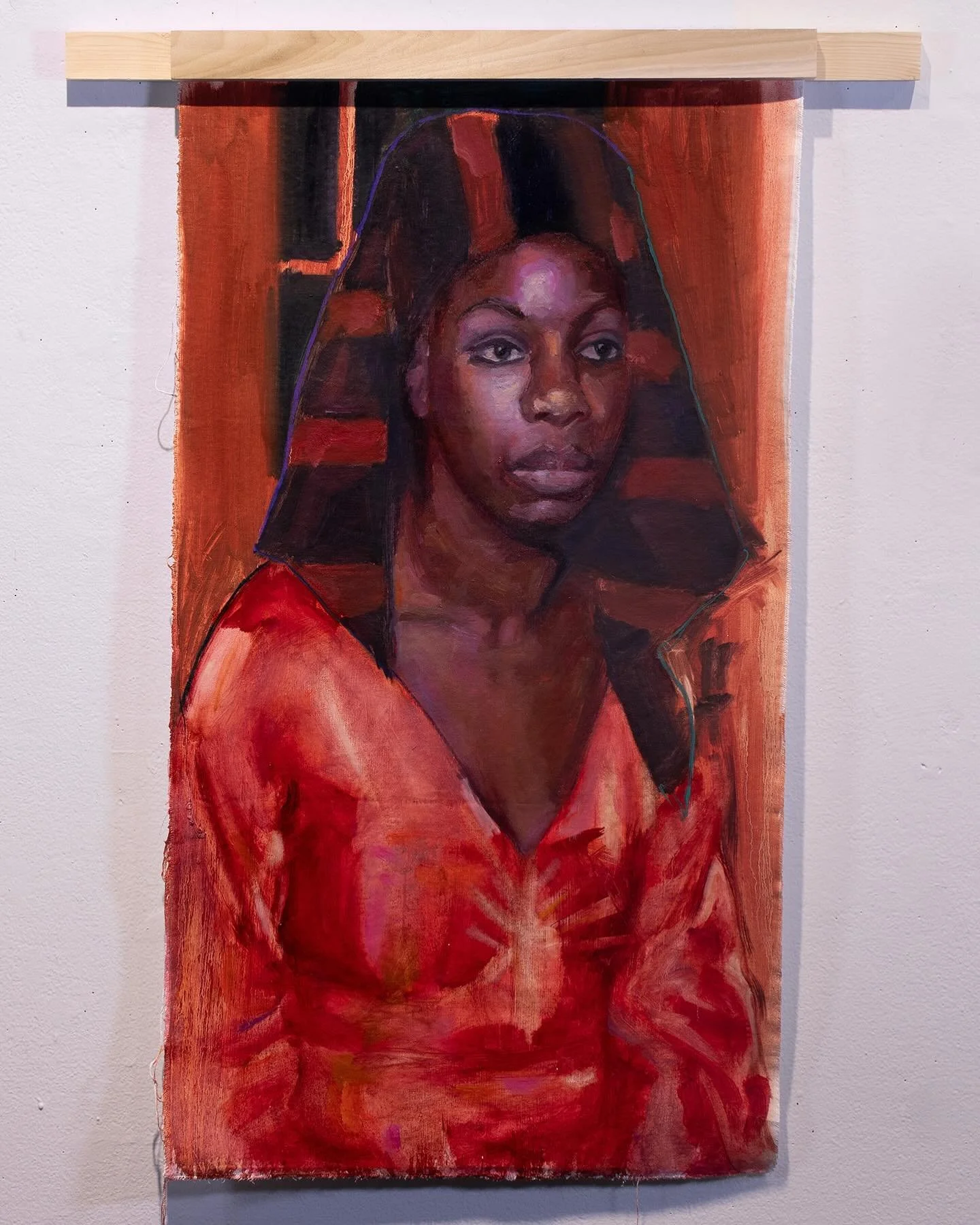 Alive and well 🔋

1.
Two Things True, 2025
Oil on canvas
36 x 19 &frac12; in

2.
Detail

3.
New one