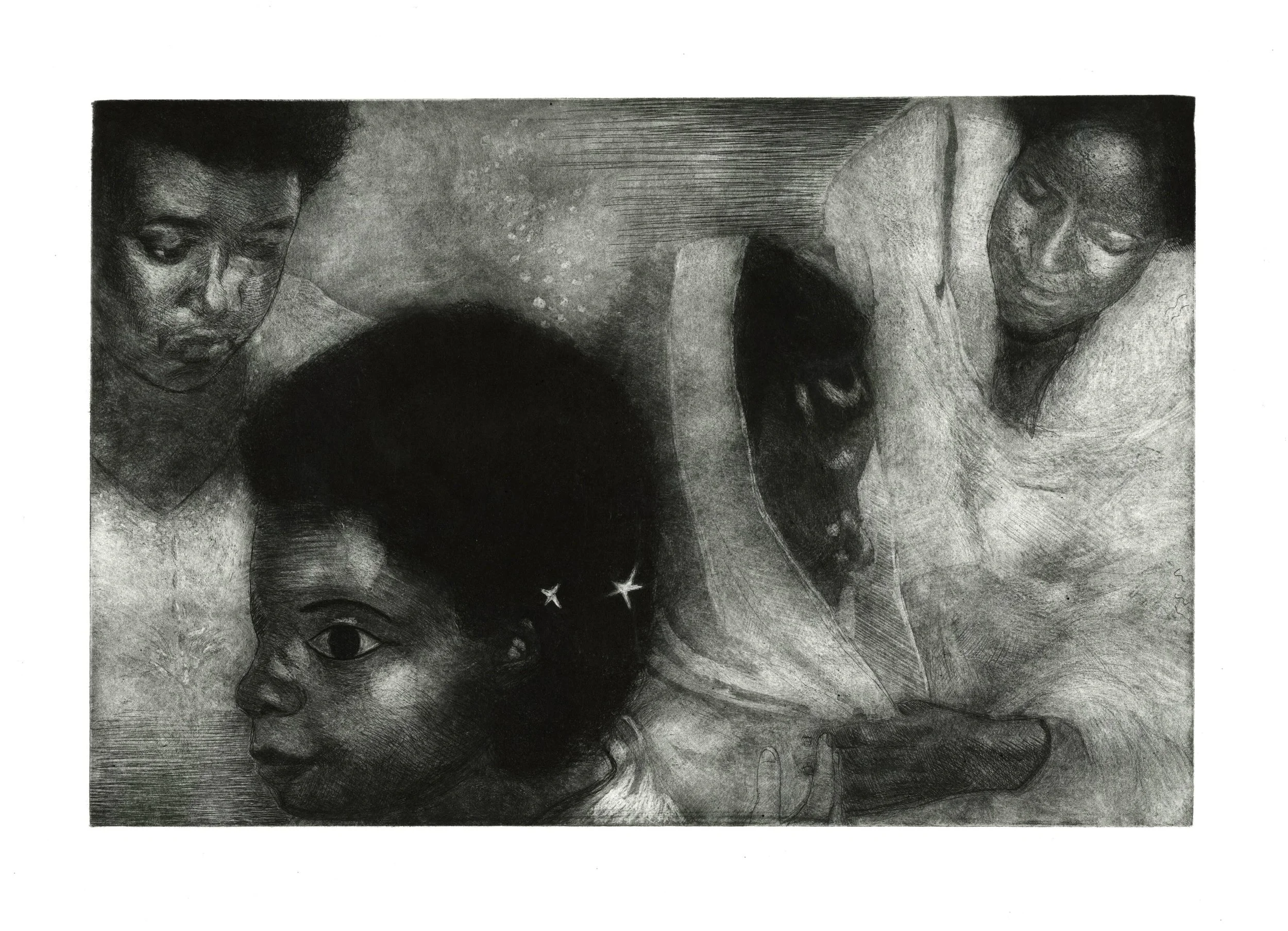 The Visitation, 2026
Etching and aquatint on paper
76 x 56 cm. 
30 x 22 in.