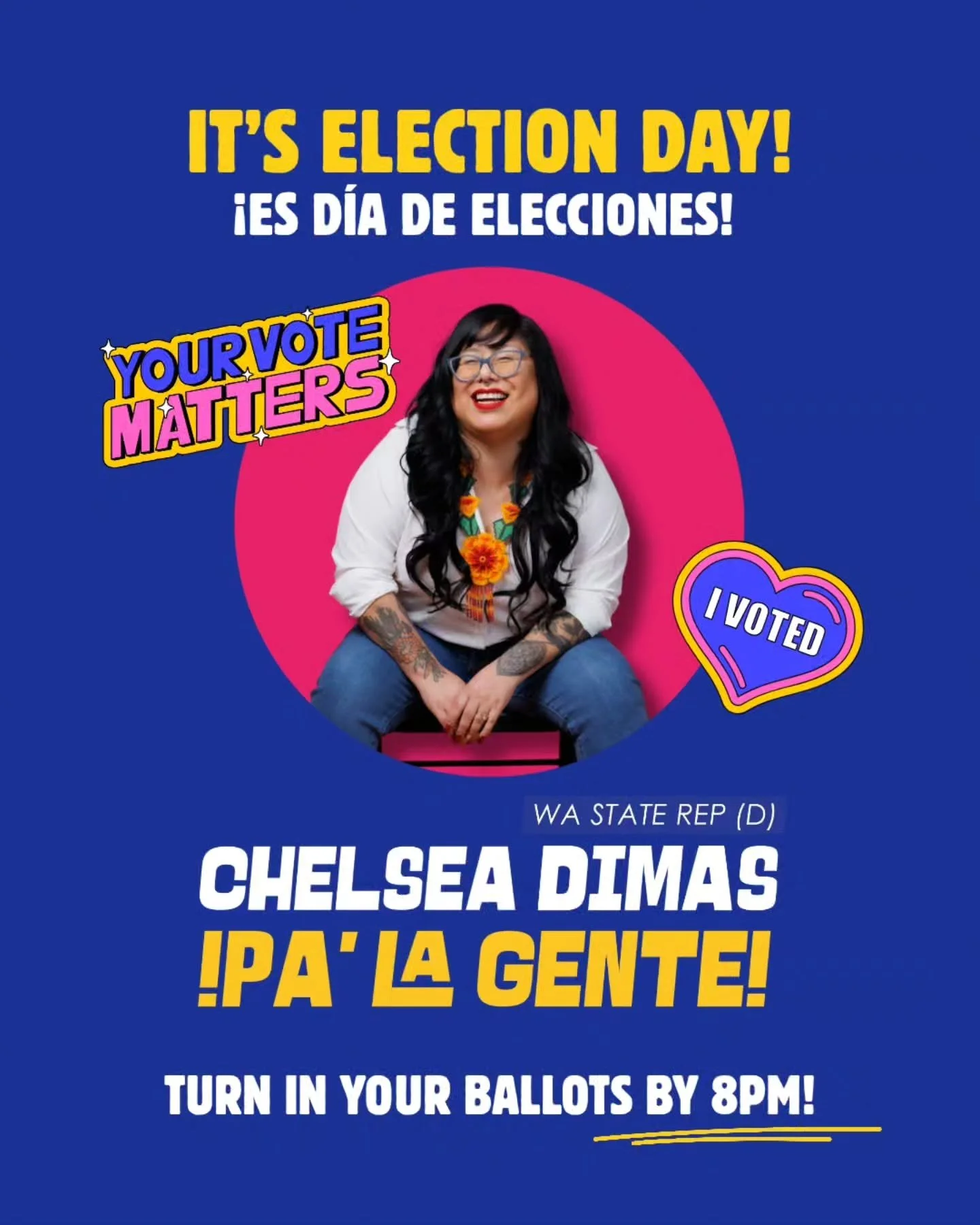 WE F*CKN MAKE IT Y'ALLLLLL!!!!! IT'S ELECTION DAY!!!!! 🥹😭😭

I AM EXCITED, TIRED, ANXIOUS BUT ABOVE ALL: AGRADECIDA, GRATEFUL FOR ALL OF YOU!!! 🫶🏽🫶🏽

We have been out here working our a$$es off, fighting to bring the long overdue change and rep