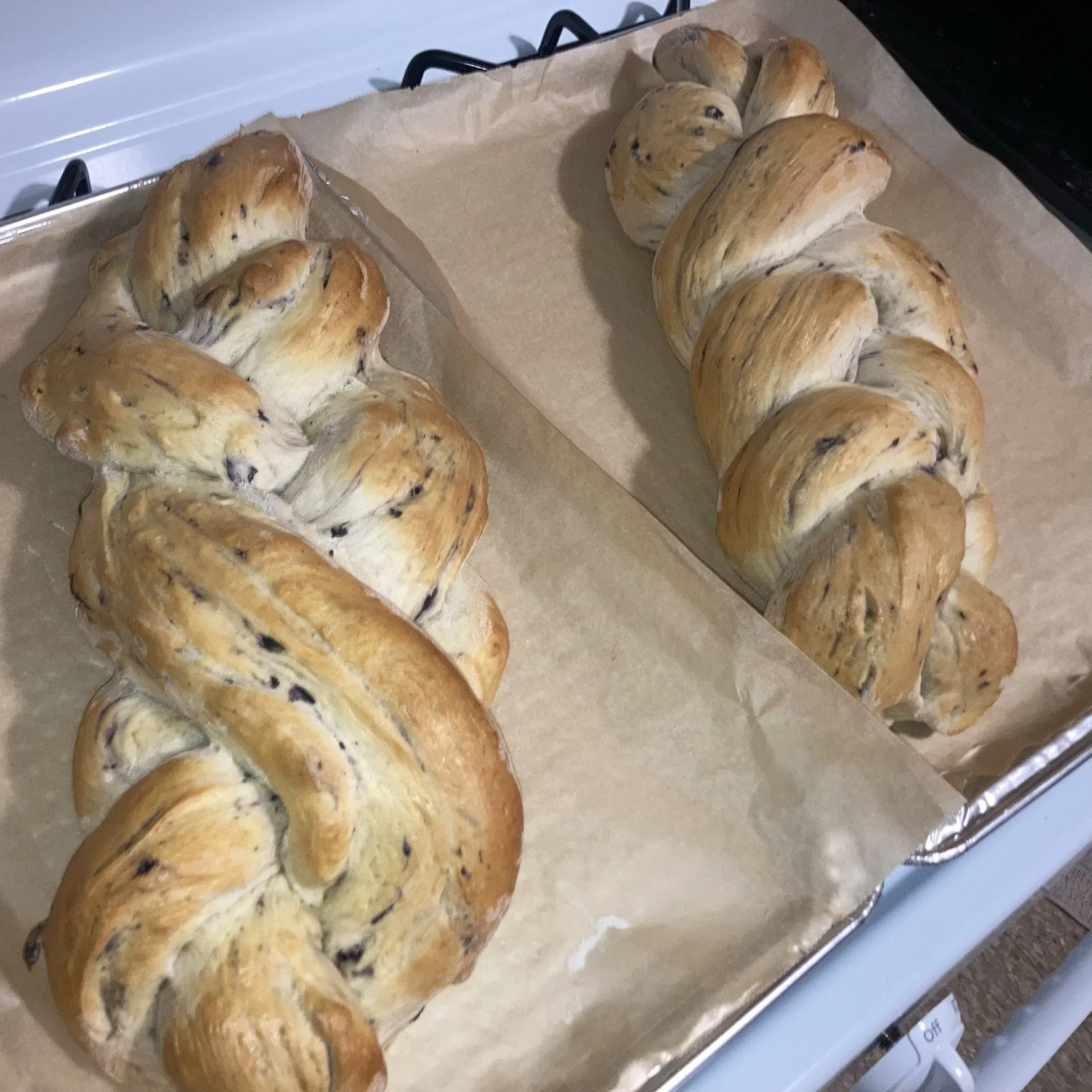 Blueberry egg braid bread