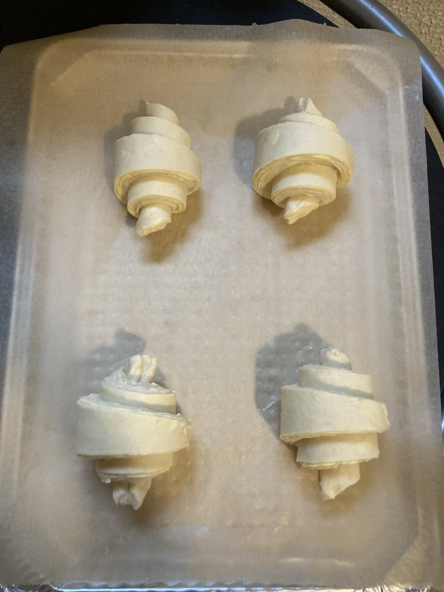 Hand-laminated dough