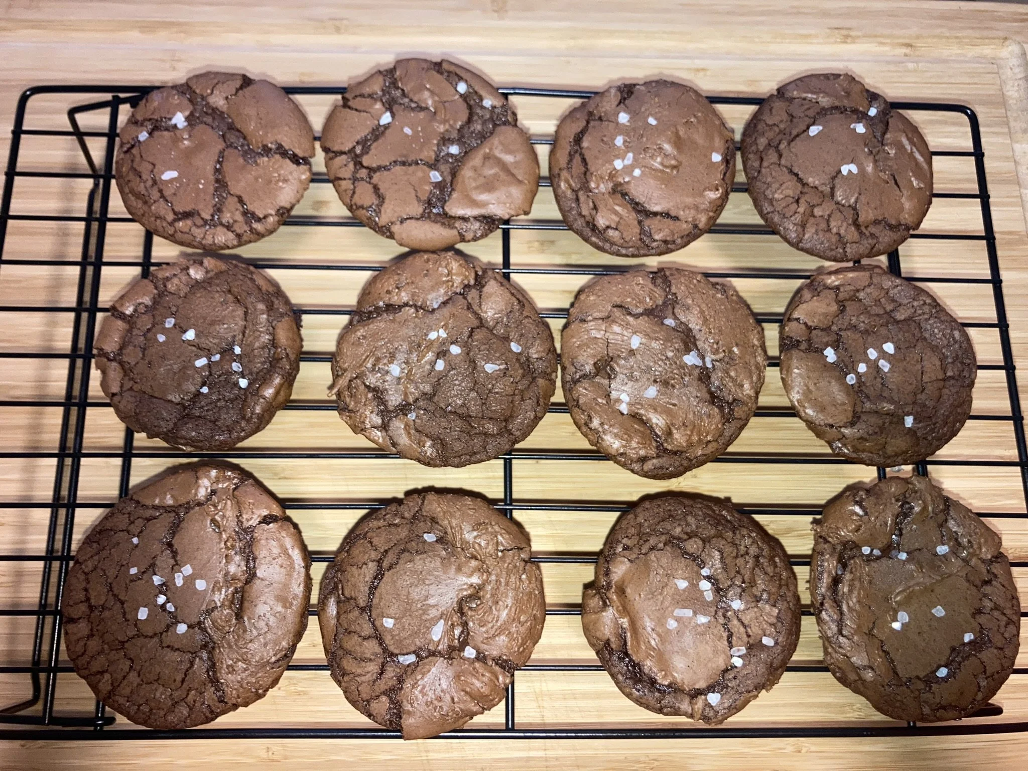 Brownie Cookies with Sea Salt