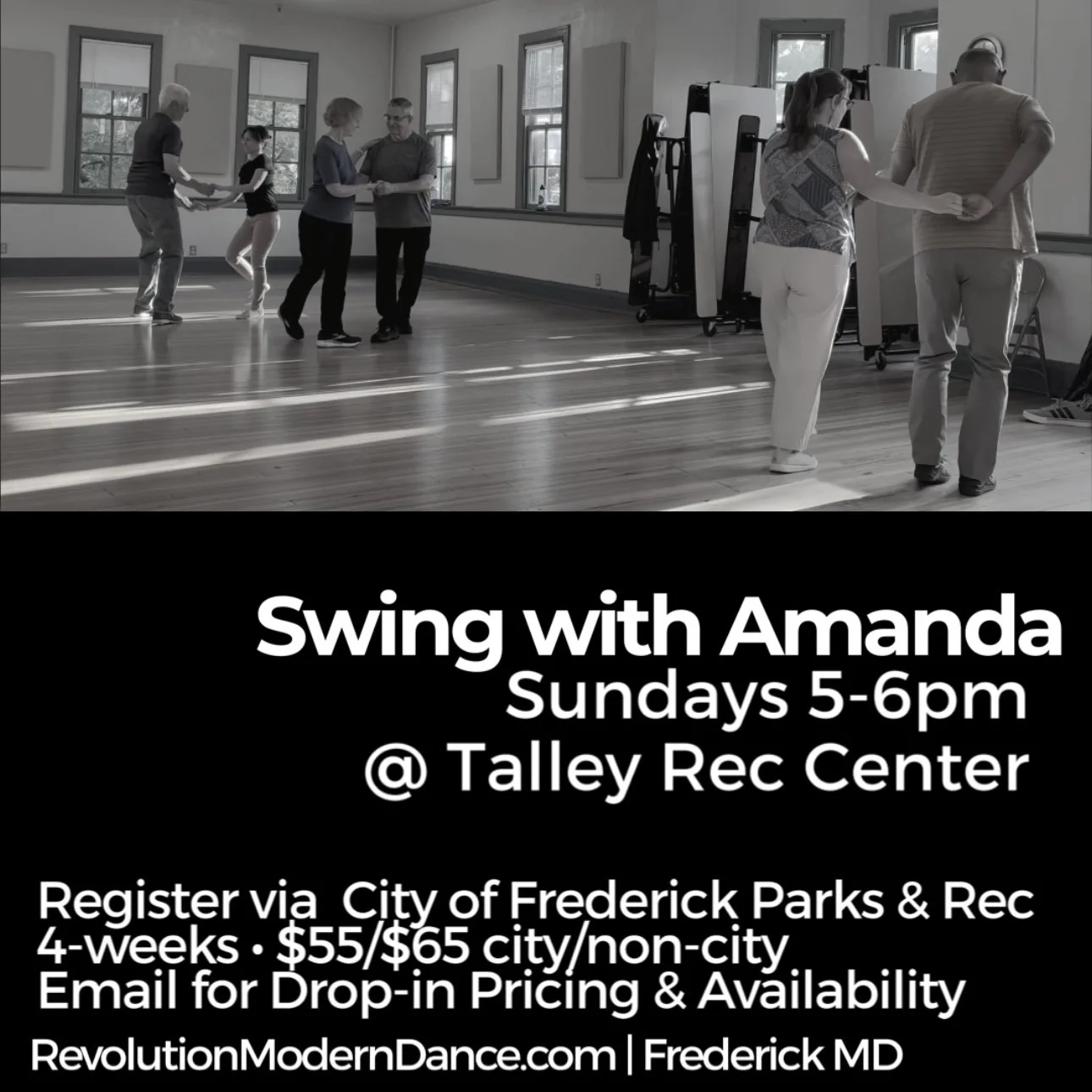 Swing (Lindy Hop) - Weekly Group Lessons via City of Frederick Parks & Rec