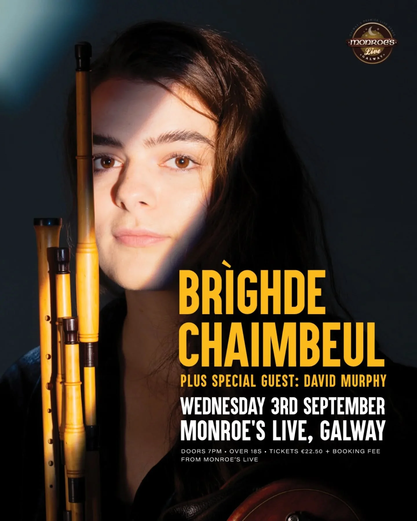 Galway folk! I'll be opening the show for @brichaimbeul with a solo set @monroeslive on Wednesday 3rd September. Tickets on sale now