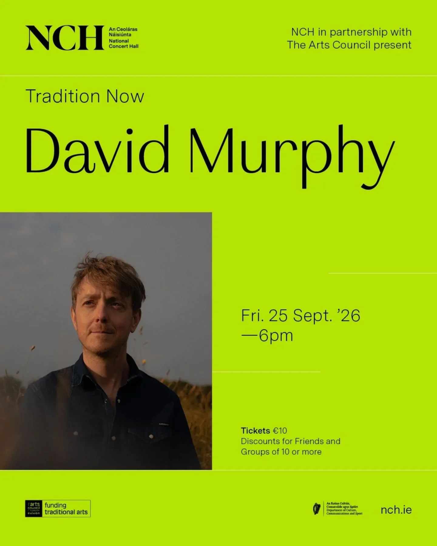 Very excited to perform as part of this year's 'Tradition Now' series at the National Concert Hall, Dublin on Friday 25th September.
@nationalconcerthall

Tickets on sale this Thursday at 10:00 at nch.ie - link in bio