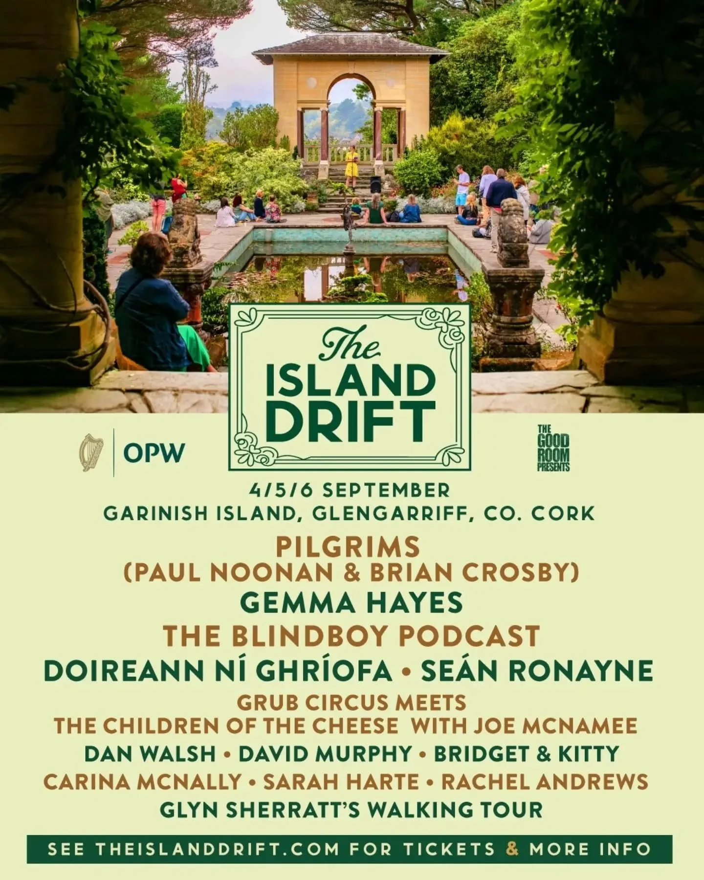 ** WEST CORK ** Join me at beautiful Garinish Island for The Island Drift where I'll be playing a FREE solo set, amongst a stellar lineup, presented by @thegoodroomcork &amp; @opwireland

📅 Saturday 5th Sept
⏰️ 1pm to 3pm

theislanddrift.com for all
