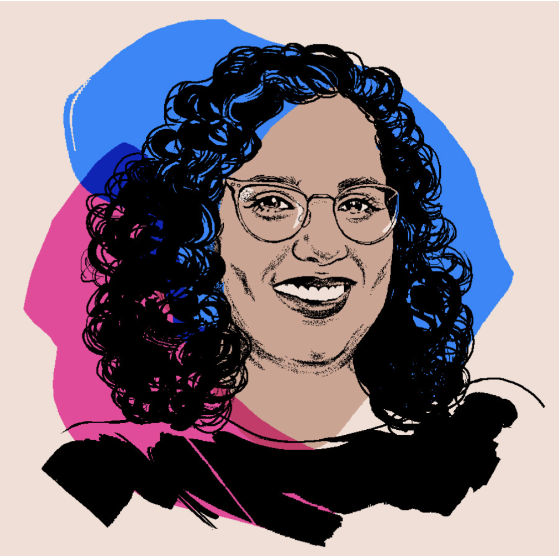 Illustration of Renee Bracey Sherman courtesty CJR's Abortion Issue. Artist: Agata Nowicka