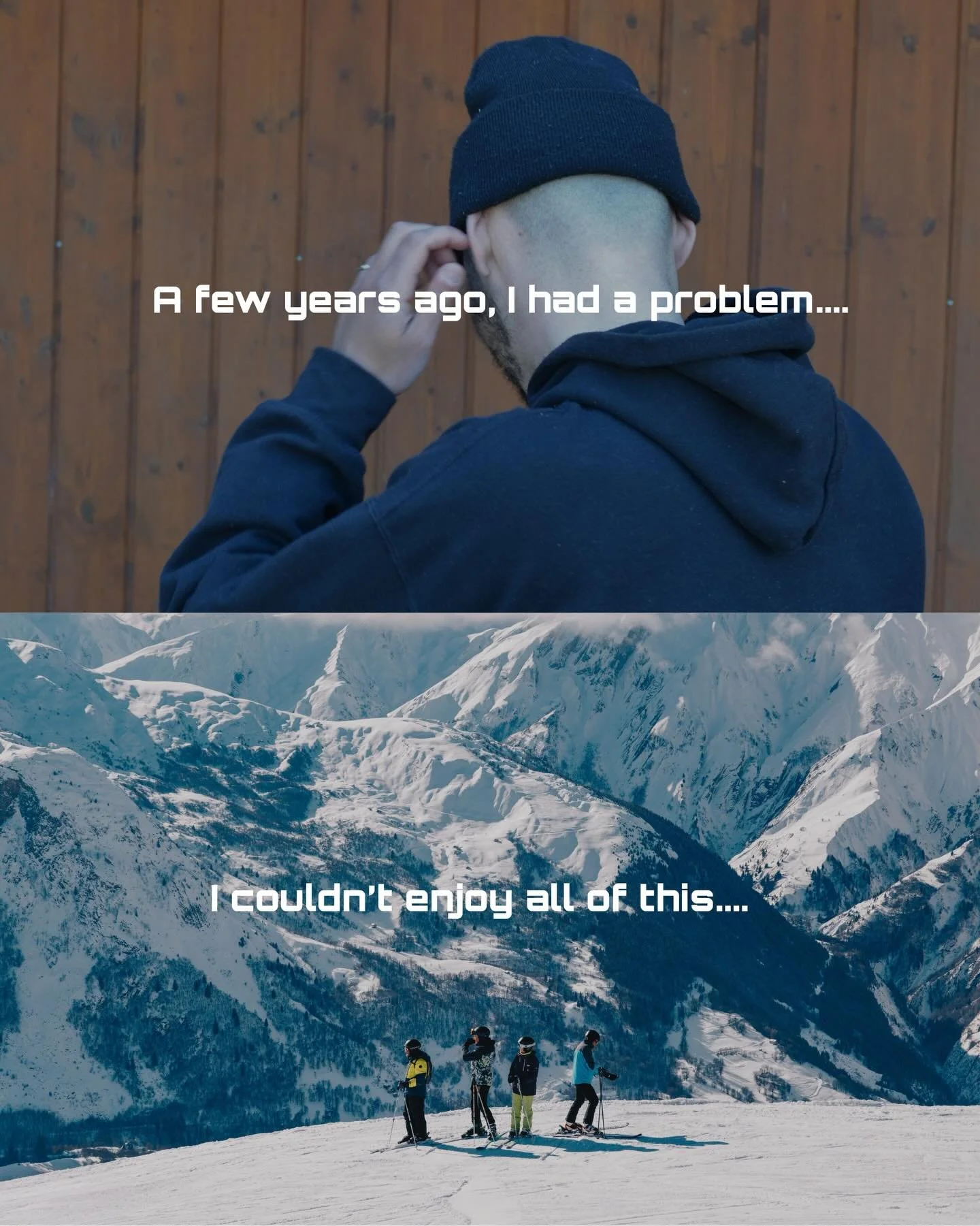 PROBLEM ➡️ SOLUTION

soberski was built for the people that felt frozen out of travelling and going on adventures, when drinking heavy is often placed at the centre.

We flipped that idea on its head, and created a space for people to embrace who the