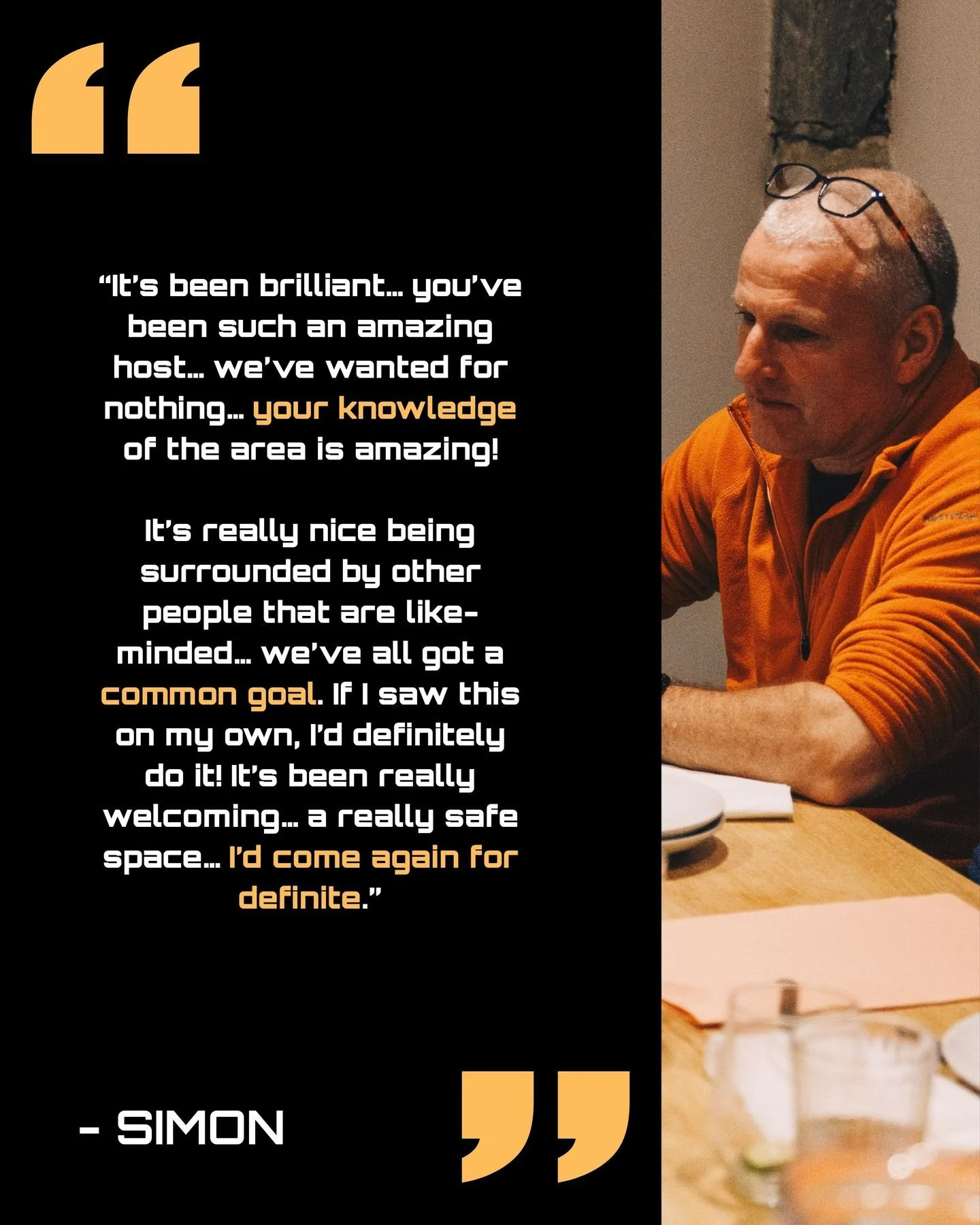 A lovely testimonial from one of our star snowboarders - Simon. 

Simon was originally booked onto a lads ski trip, but upon hearing about our week, he felt that ours would be more his style - a lower-pressure week that he could really enjoy. 

If yo