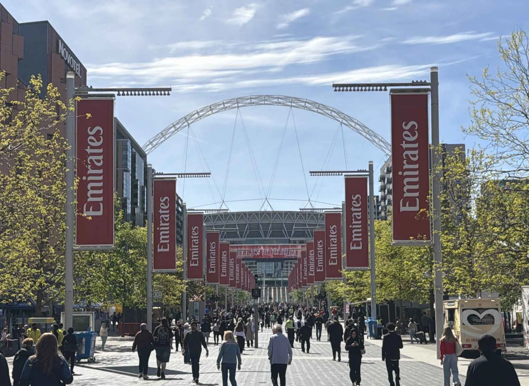Wembley Stadium during a Cheating Partner investigation