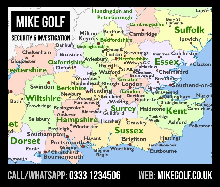 Mike Golf Security & Investigation - Areas We Cover