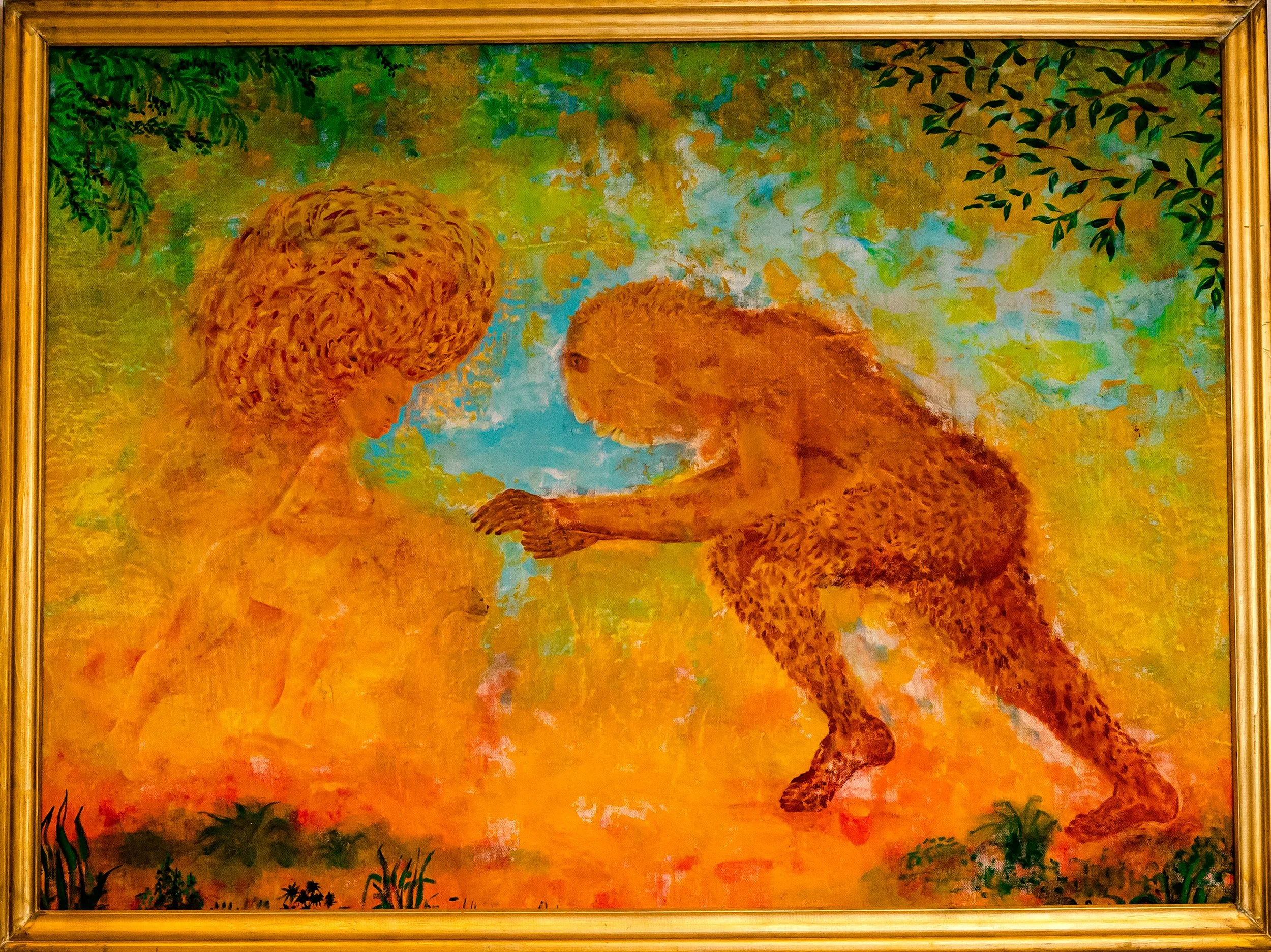 THE BEAUTY AND THE BEAST - Oil on Canvas: 40" X 30"