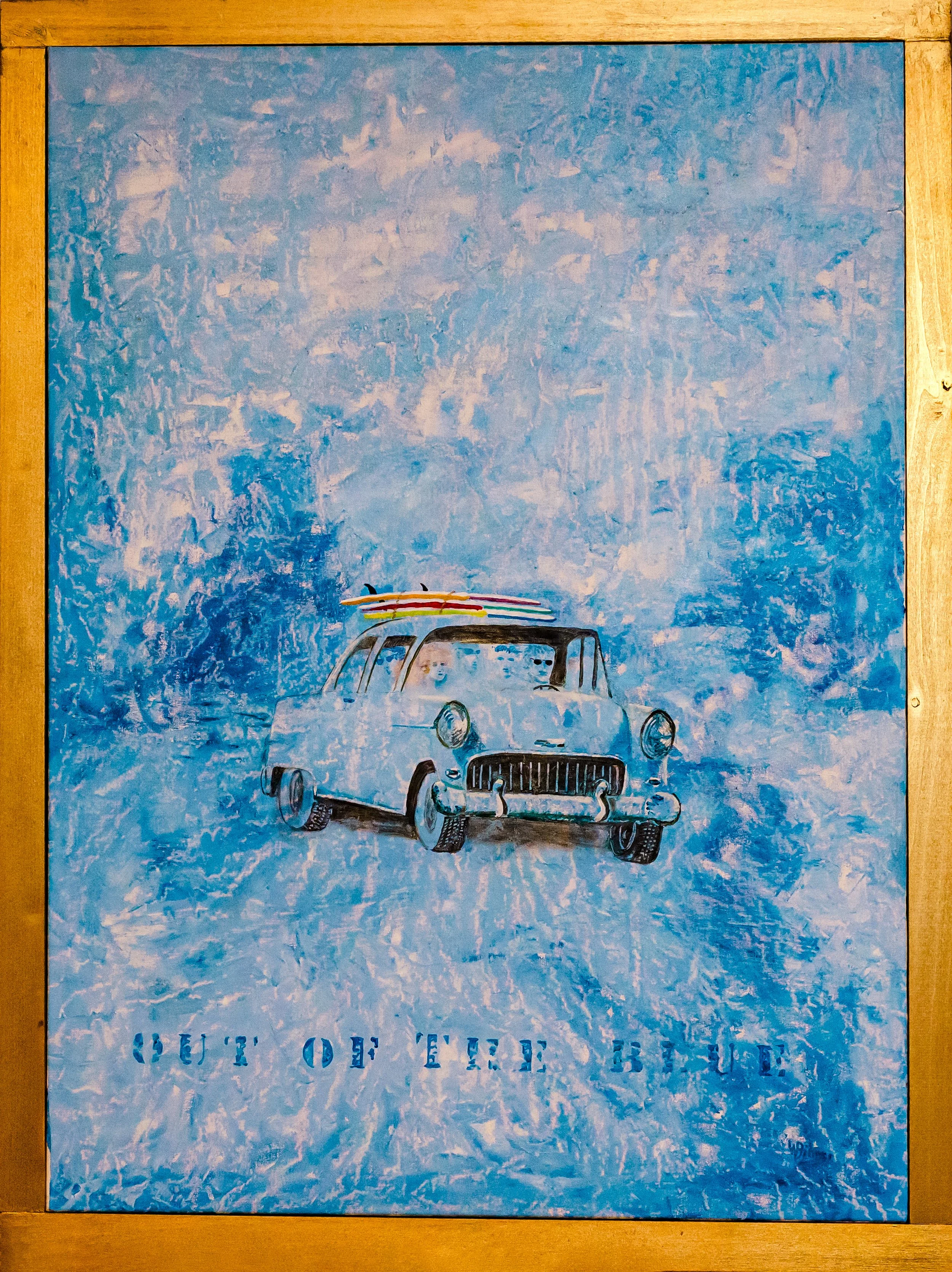 OUT OF THE BLUE - Oil on Canvas: 37" X 27"