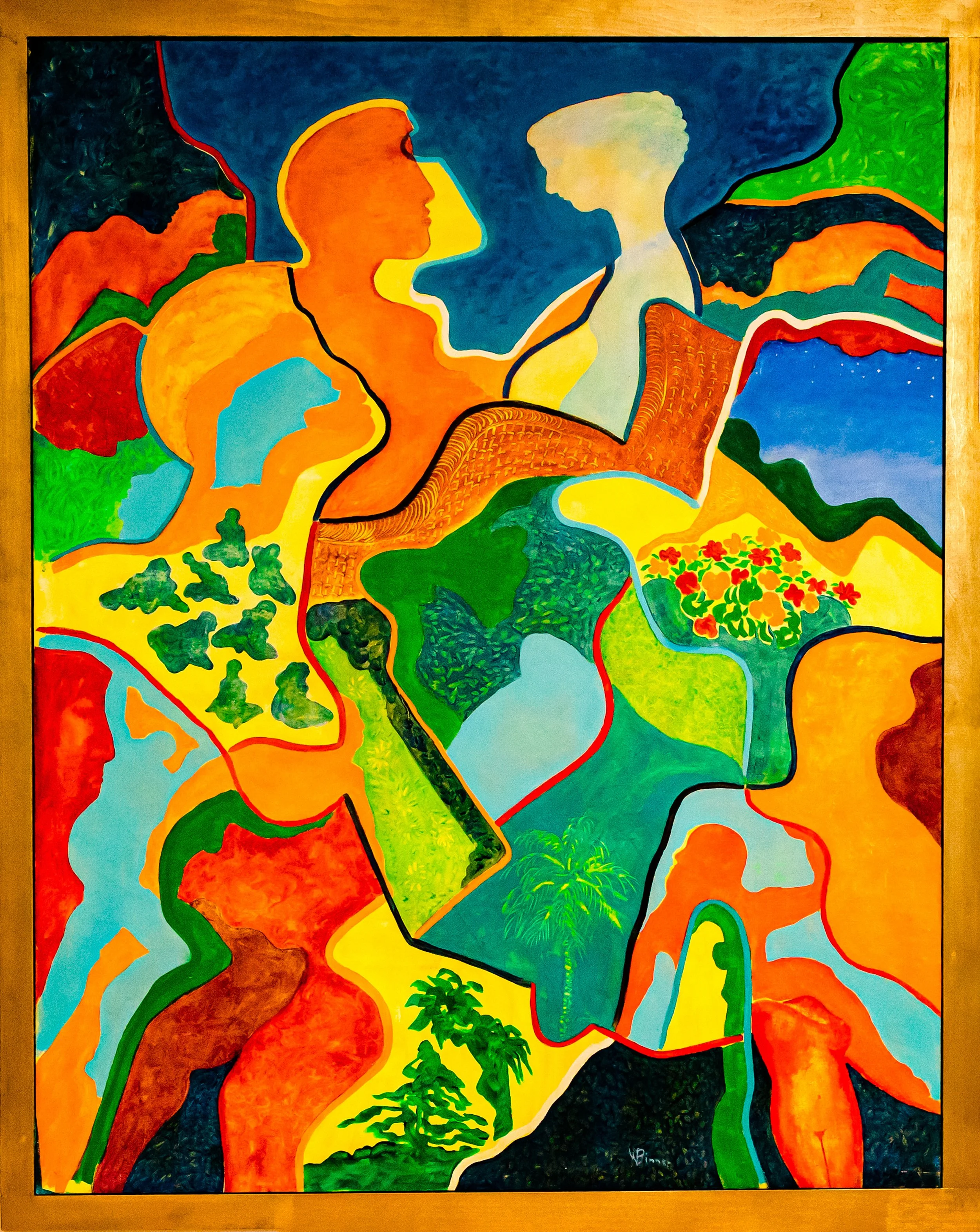 ROMANCE - Oil on Canvas: 49" X 39"