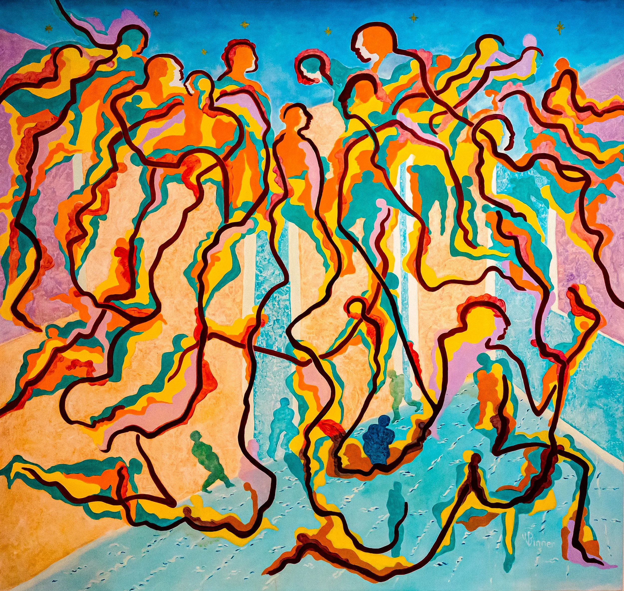 VERNISSAGE - Oil on Canvas: 70" x 66"