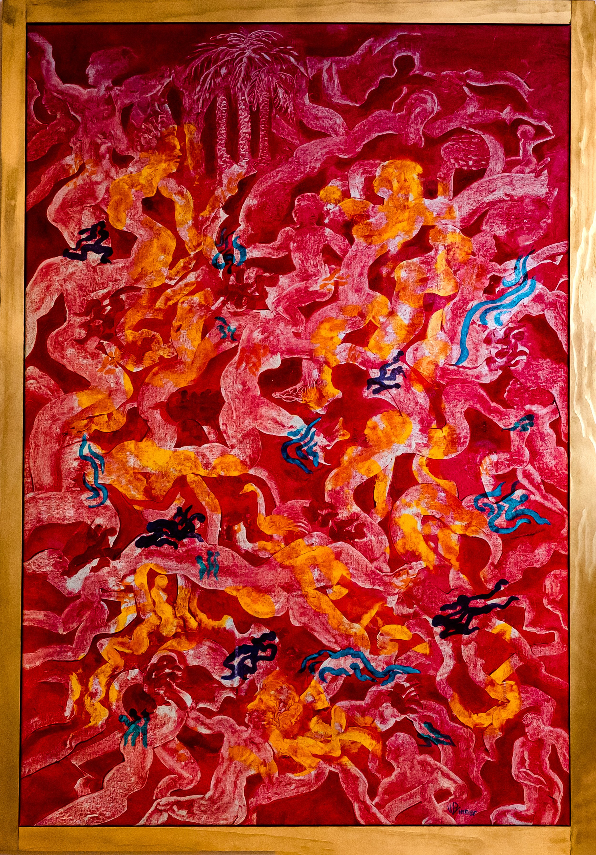 LA VIE EN ROSE - Oil on Canvas: 50" X 34"