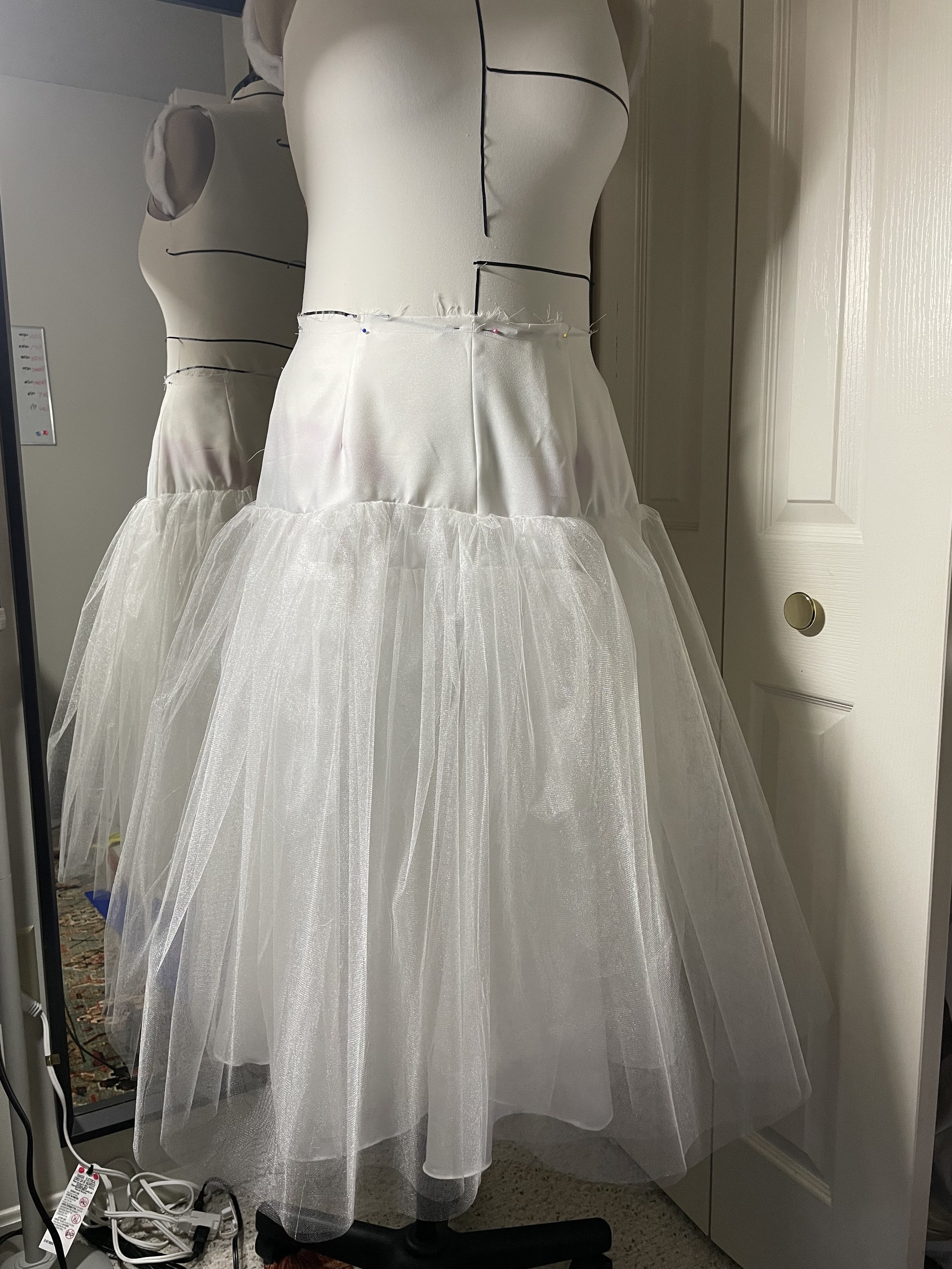 Wedding Dress Petticoat in Process
